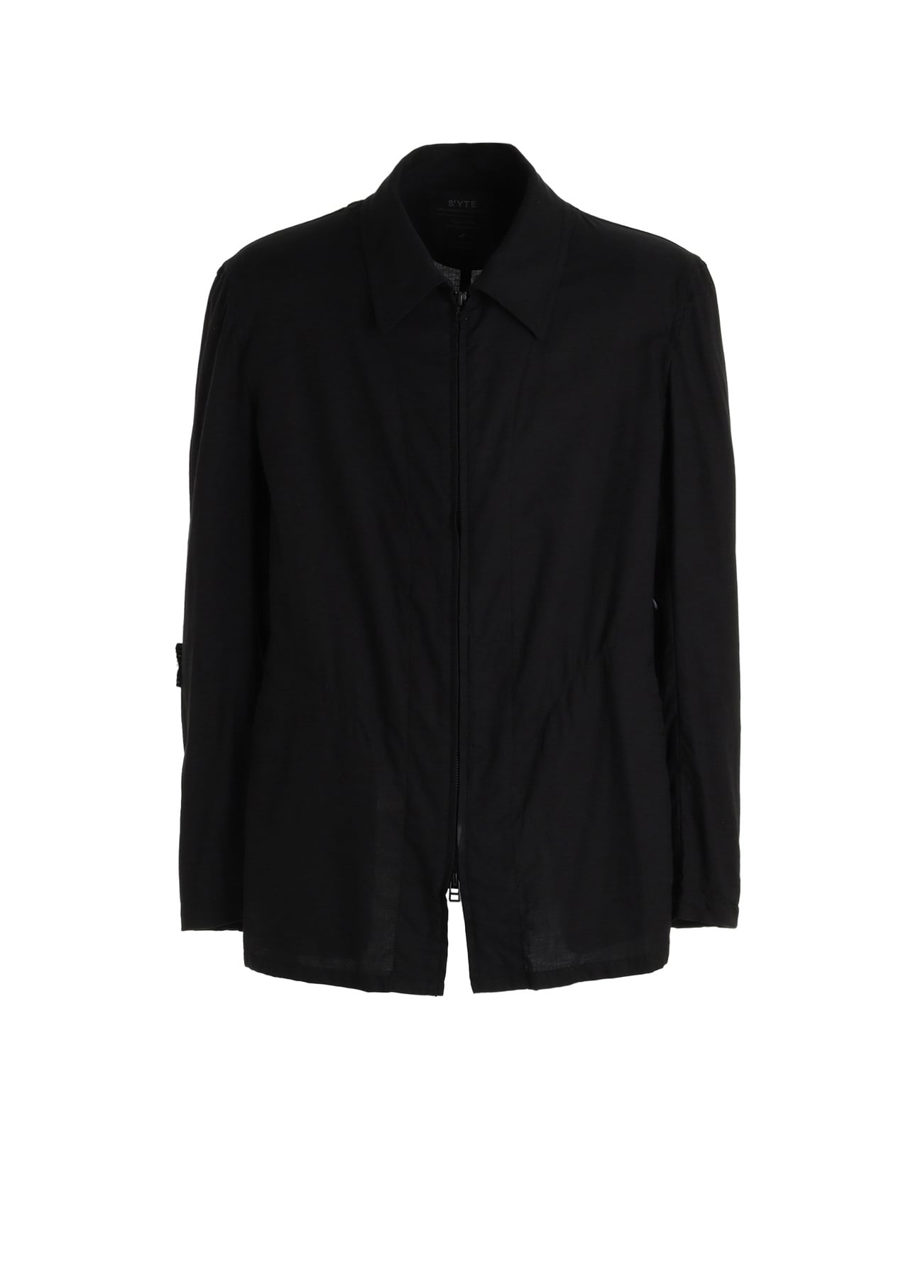 ORGANIC COTTON WASHER ZIP-UP BLOUSON WITH SASHIKO EMBROIDERY