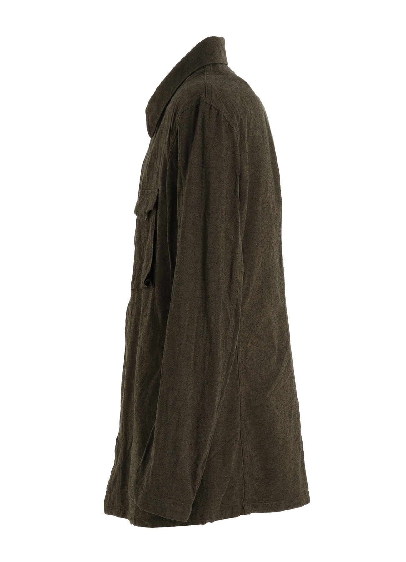 COTTON/LINEN CANVAS SOFRON ASYMMETRIC POCKET BLOUSON