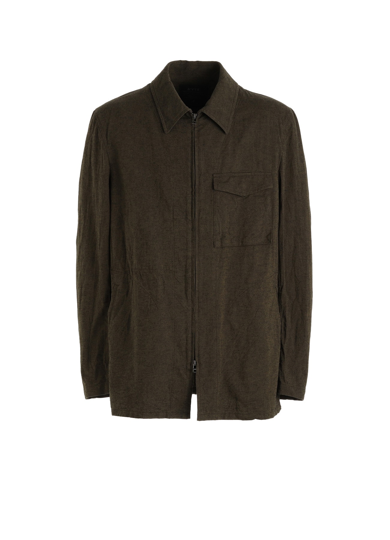 COTTON/LINEN CANVAS SOFRON ASYMMETRIC POCKET BLOUSON