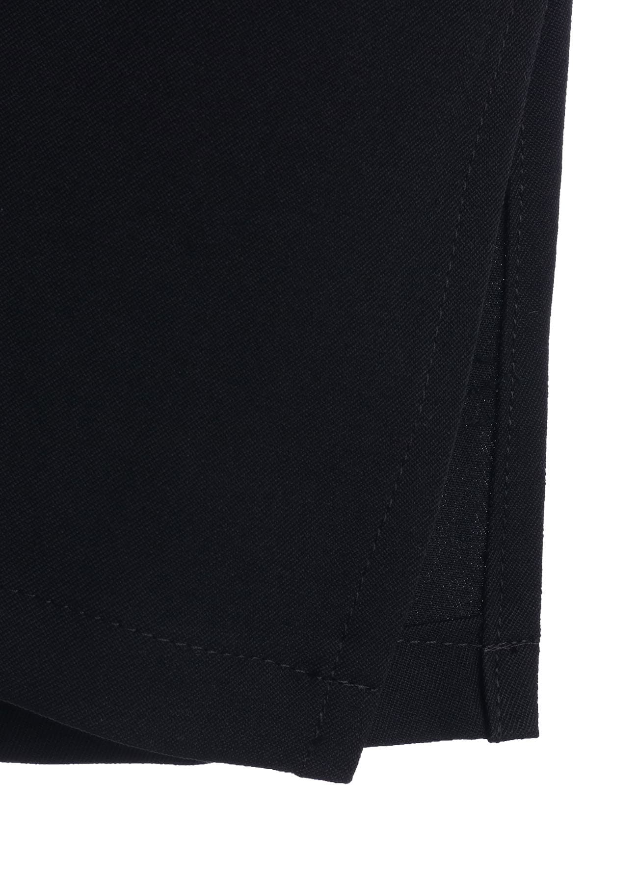 WASHER WOOL GABARDINE COLLARLESS LONG JACKET