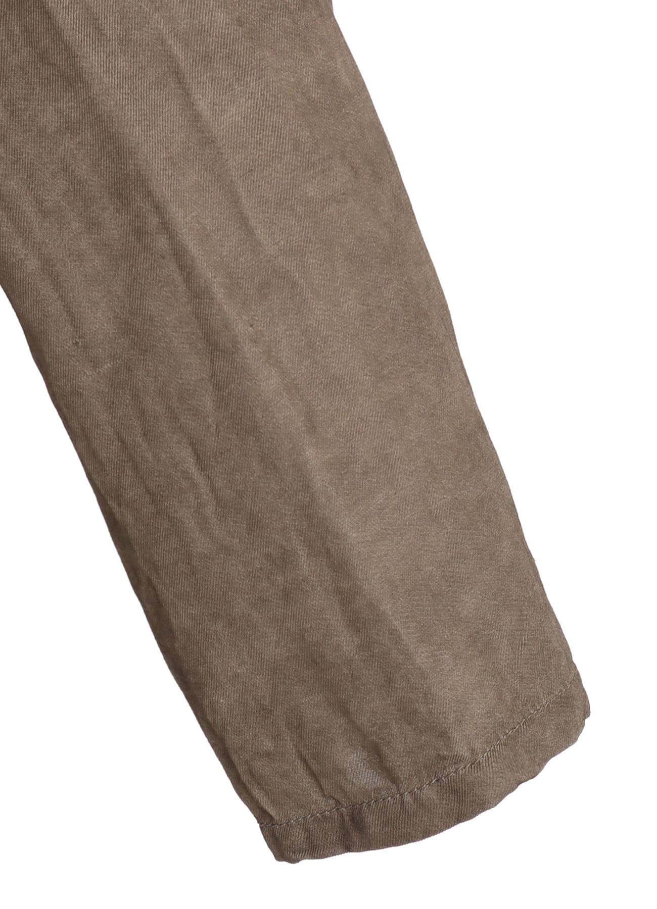 VIS/LI TWILL PIGMENT PRINT COLLARLESS LONG JACKET