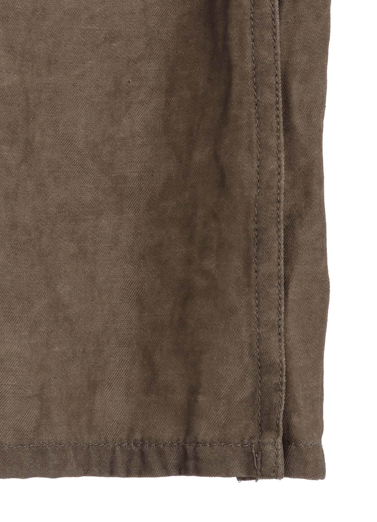 VIS/LI TWILL PIGMENT PRINT COLLARLESS LONG JACKET