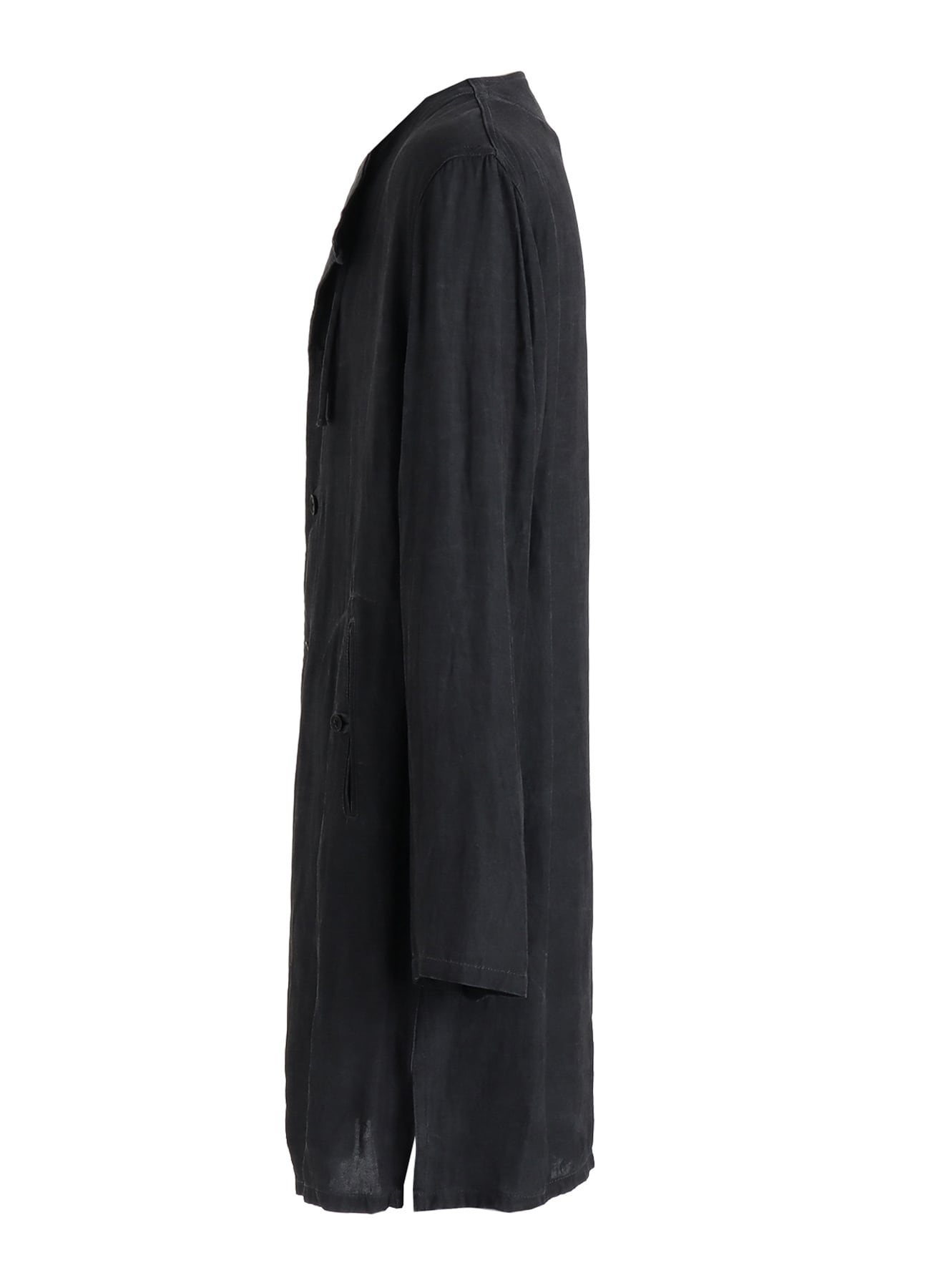 VIS/LI TWILL PIGMENT PRINT COLLARLESS LONG JACKET