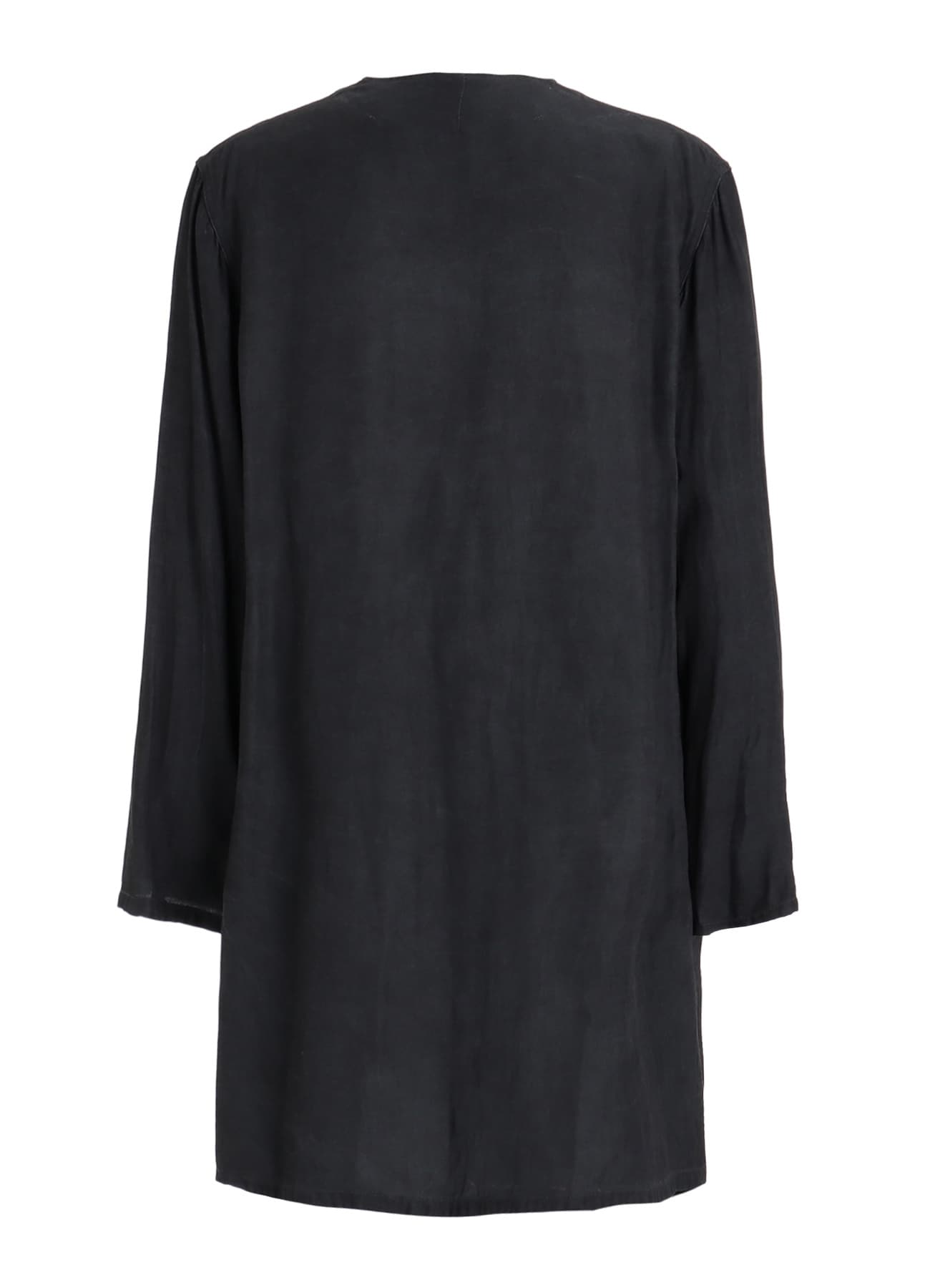 VIS/LI TWILL PIGMENT PRINT COLLARLESS LONG JACKET
