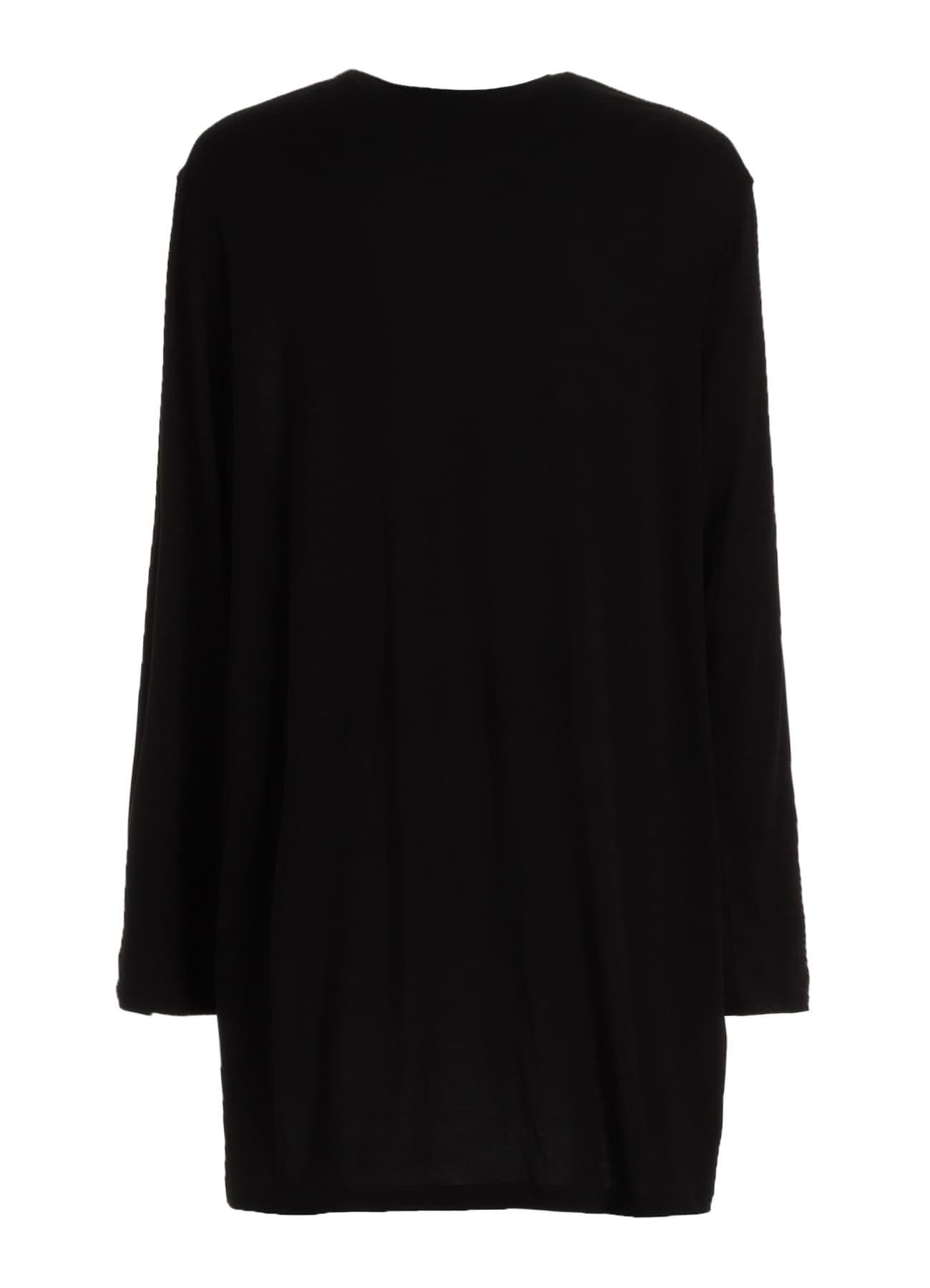 RAYON JERSEY COLLARLESS LONG JACKET