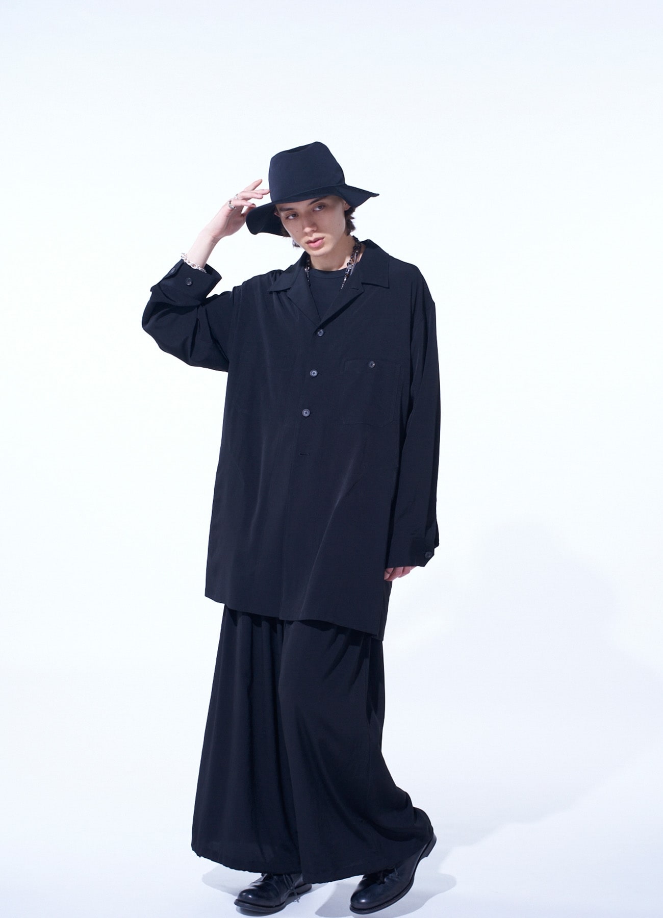 CREPE de CHINE LONG SHIRT BLOUSON