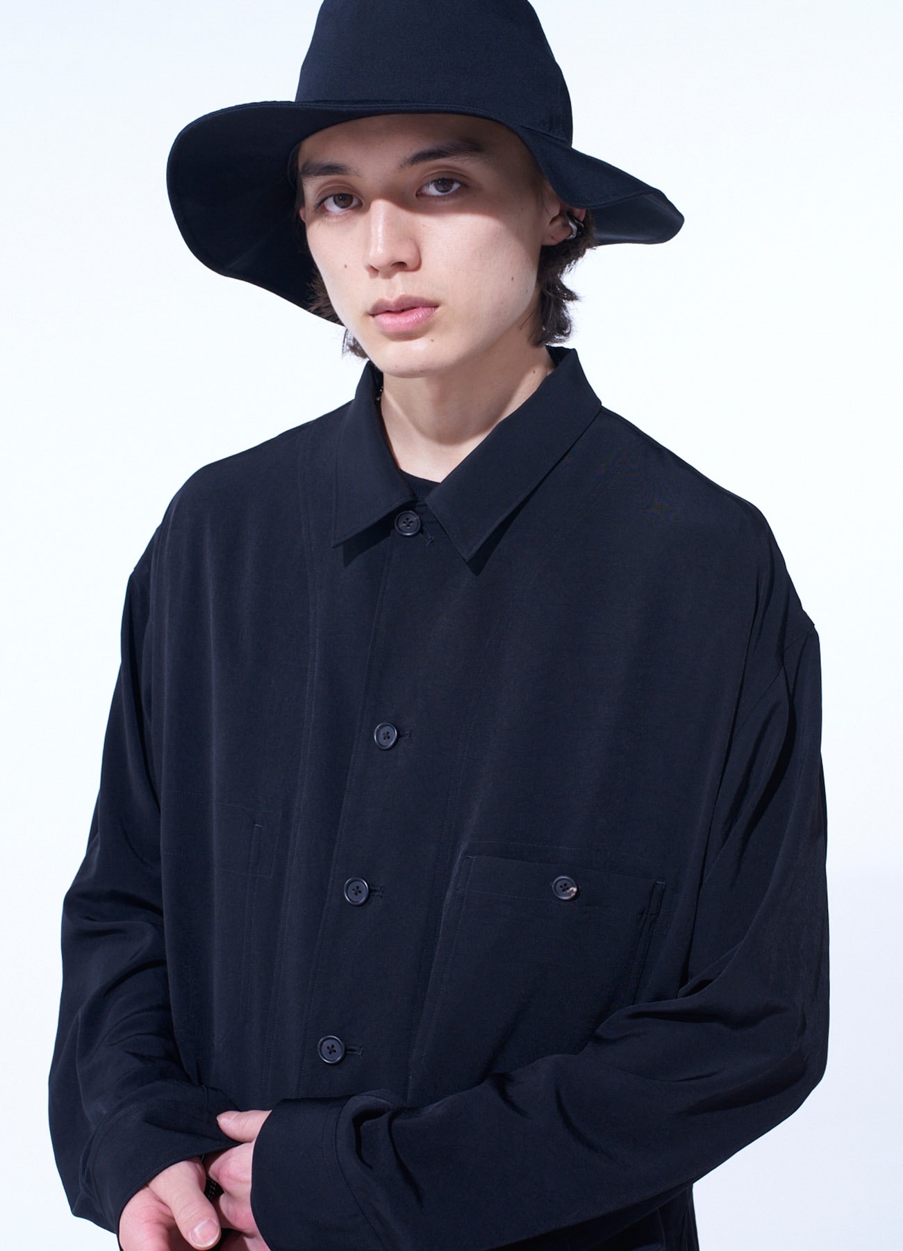CREPE de CHINE LONG SHIRT BLOUSON