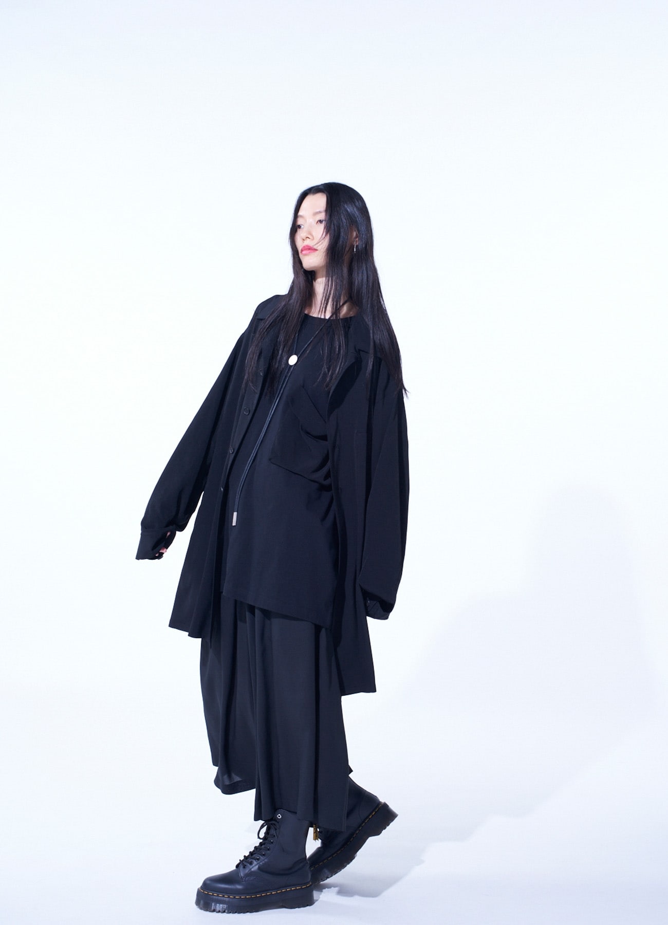 CREPE de CHINE LONG SHIRT BLOUSON