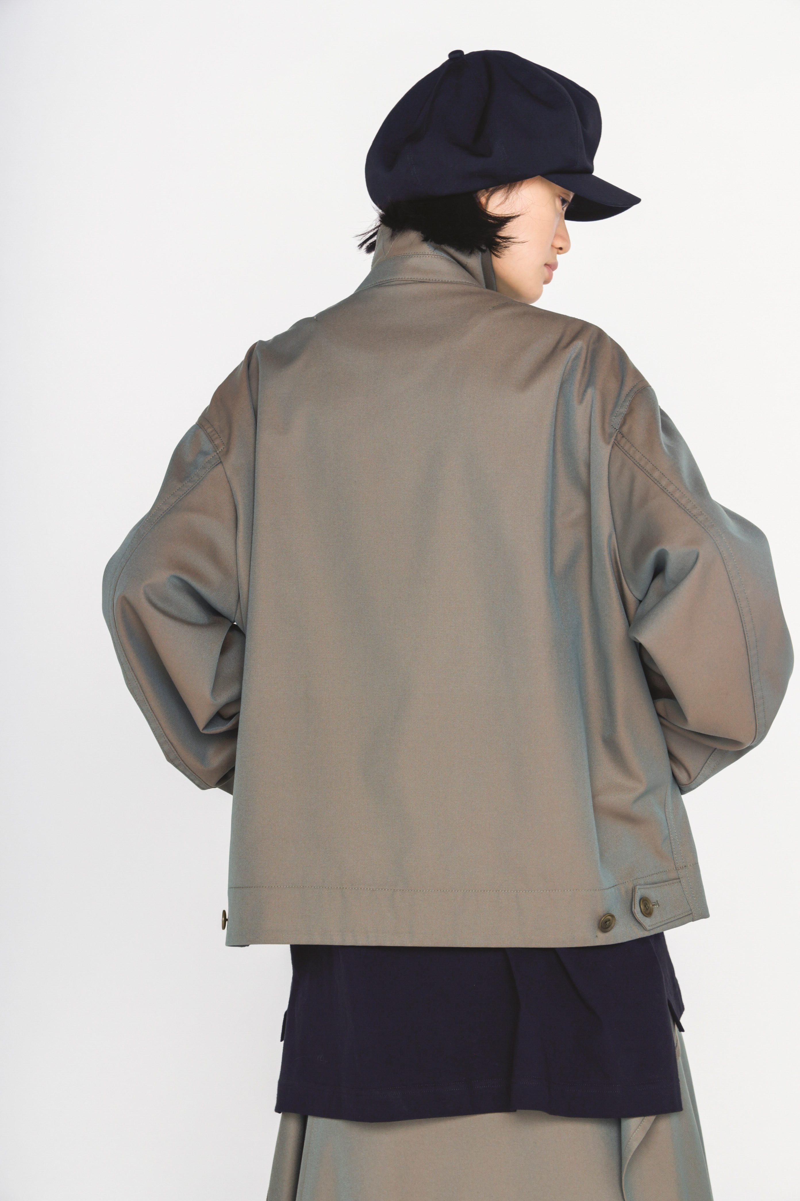 PE/RY REFLECTIVE TWILL ZIP-UP BLOUSON