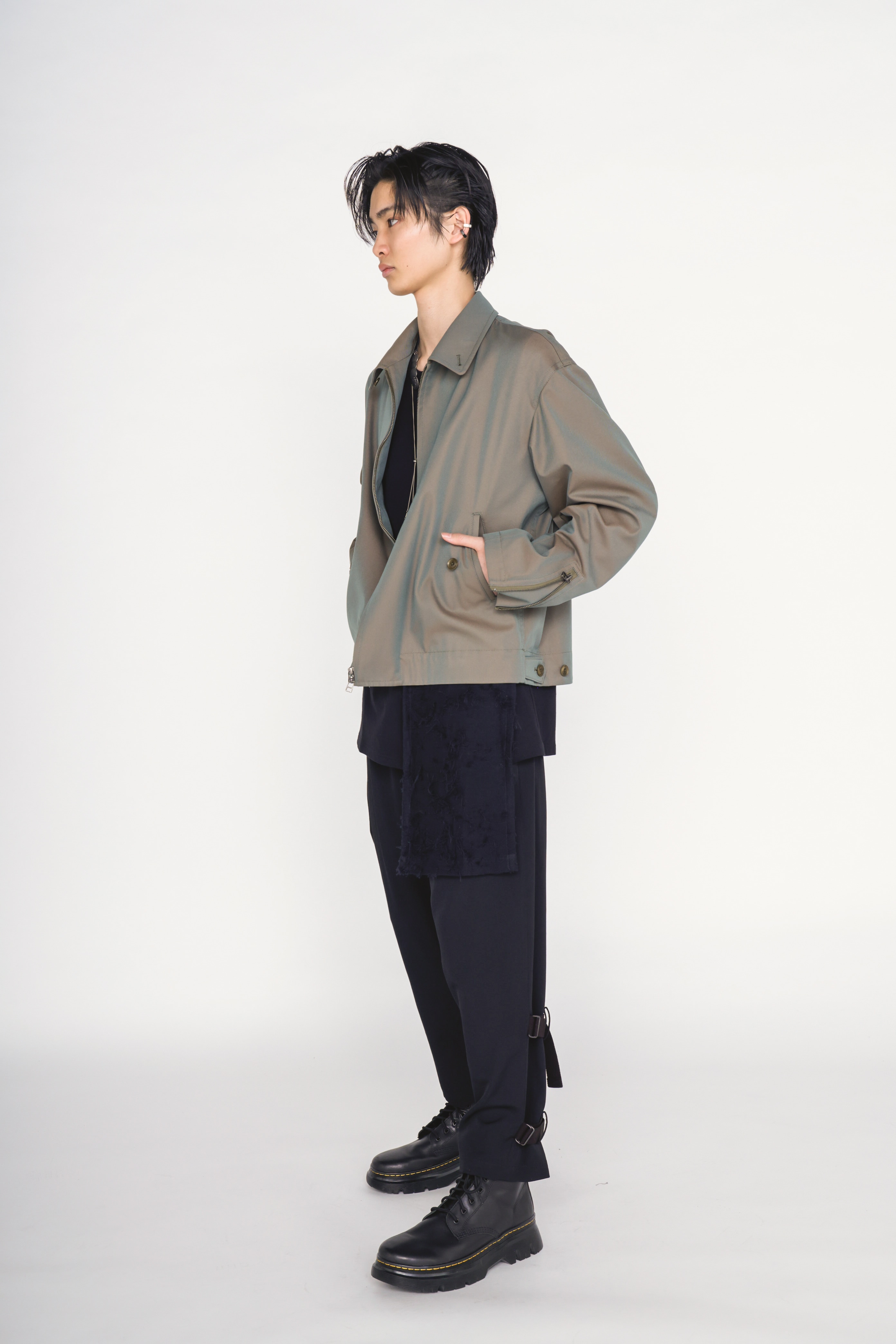PE/RY REFLECTIVE TWILL ZIP-UP BLOUSON