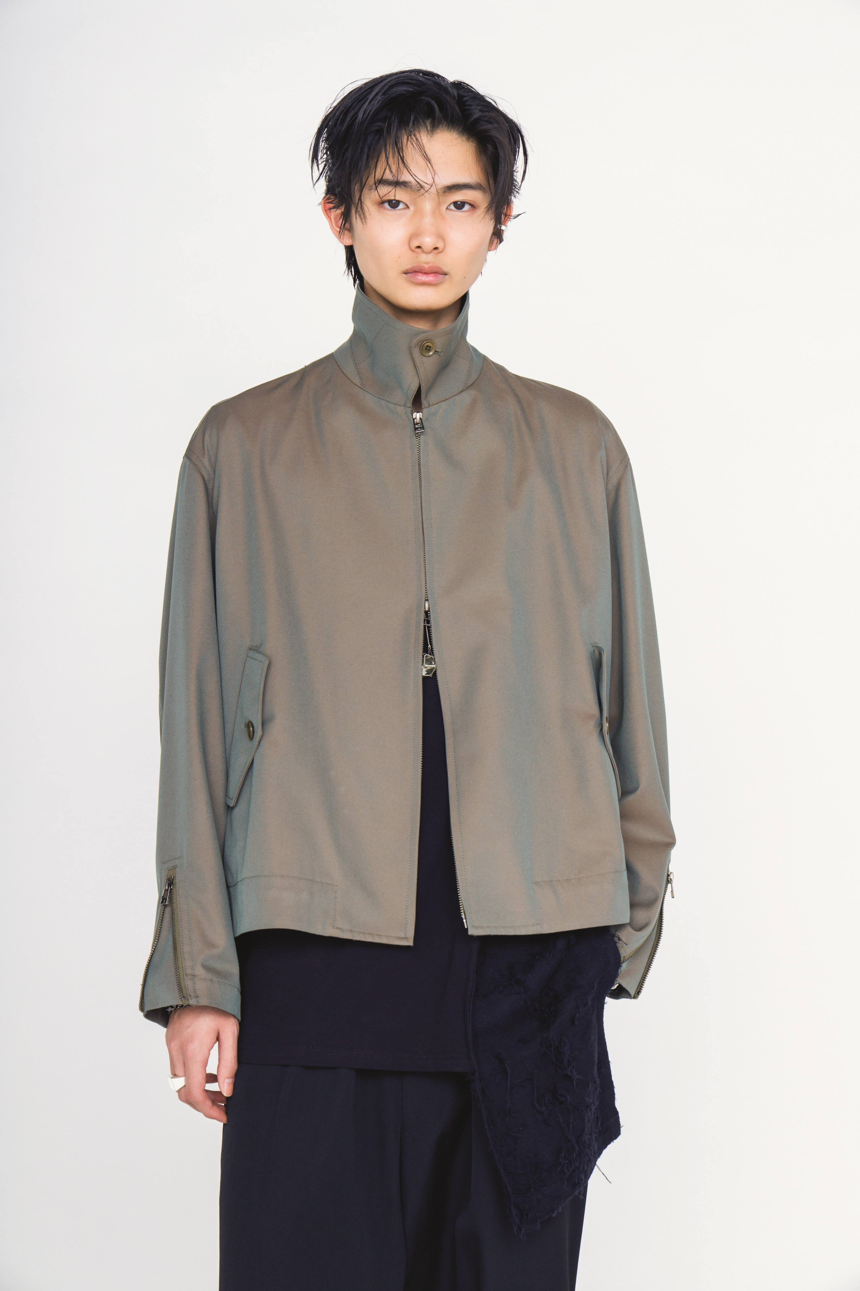 PE/RY REFLECTIVE TWILL ZIP-UP BLOUSON
