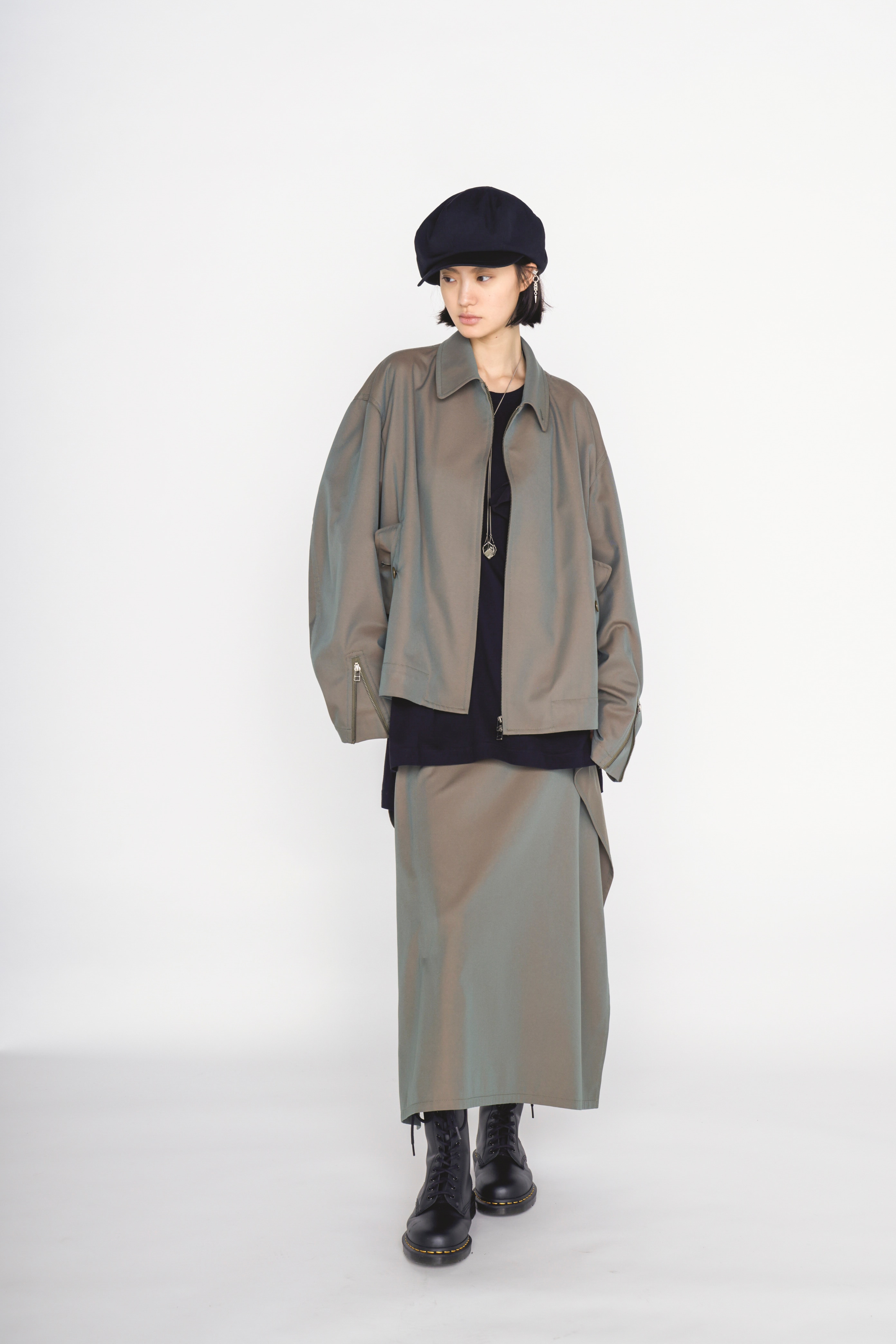 PE/RY REFLECTIVE TWILL ZIP-UP BLOUSON