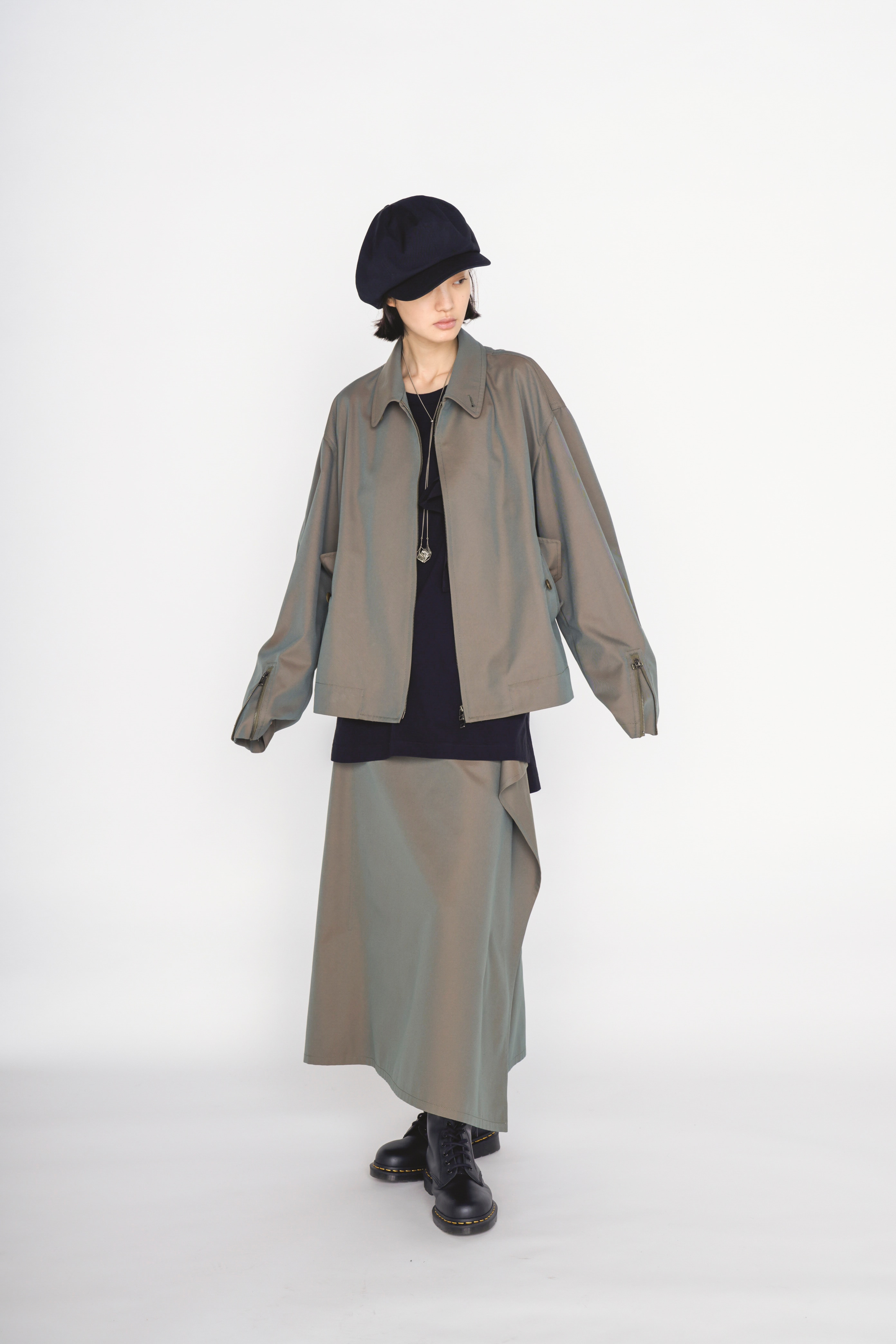 PE/RY REFLECTIVE TWILL ZIP-UP BLOUSON