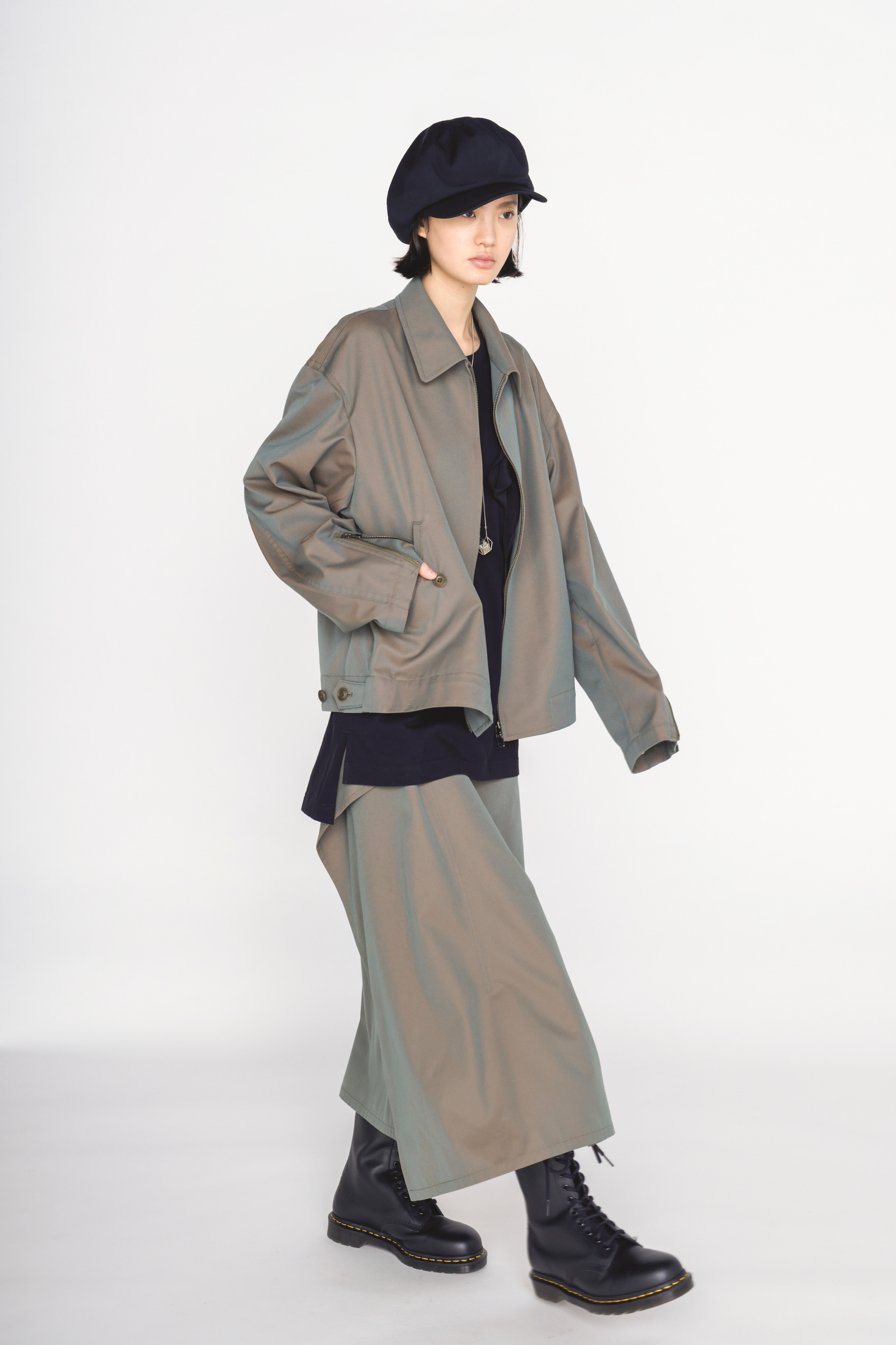 PE/RY REFLECTIVE TWILL ZIP-UP BLOUSON