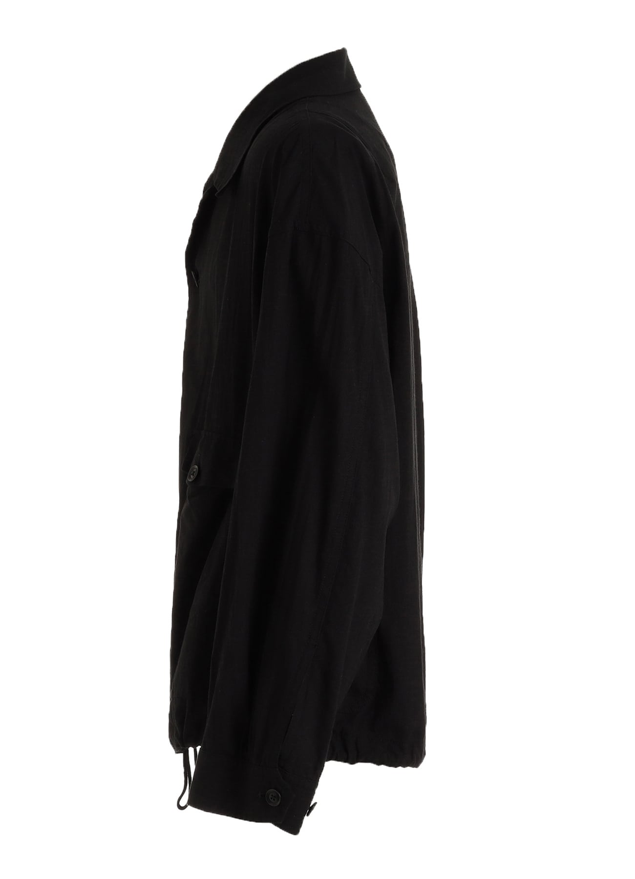 Cotton-Linen Poplin GATHERED POCKET BLOUSON
