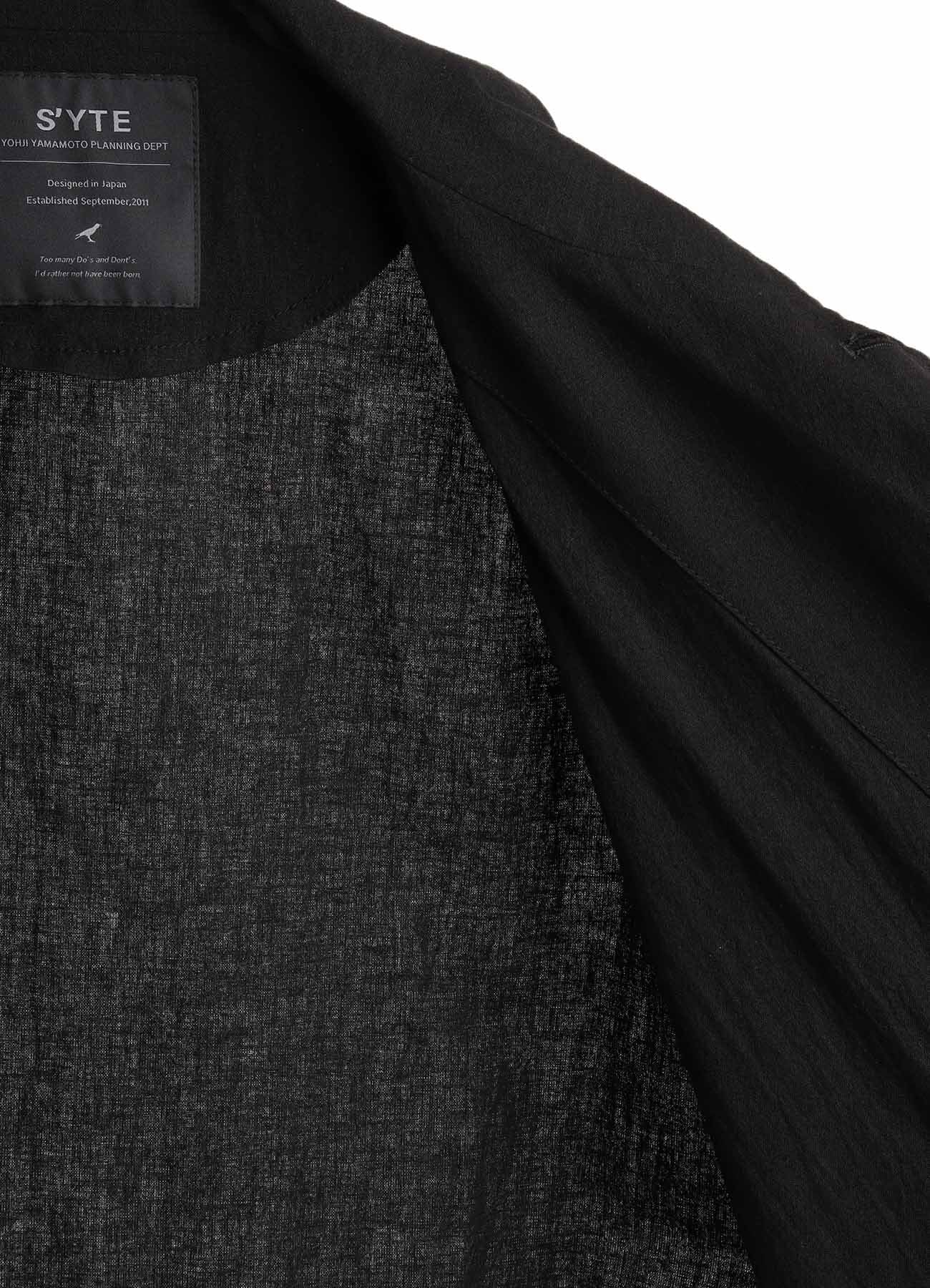 Cotton-Linen Poplin GATHERED POCKET BLOUSON