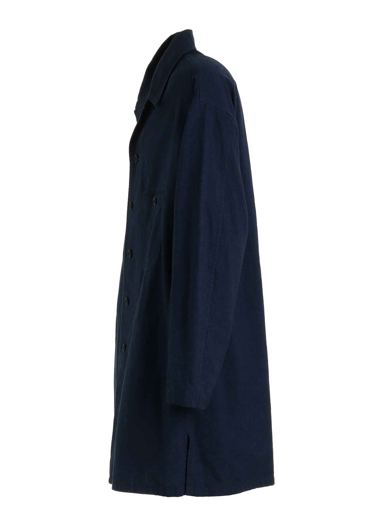 COTTON/LINEN CANVAS SOFRON OVERSIZED LONG SHIRT BLOUSON WITH WORK DETAIL