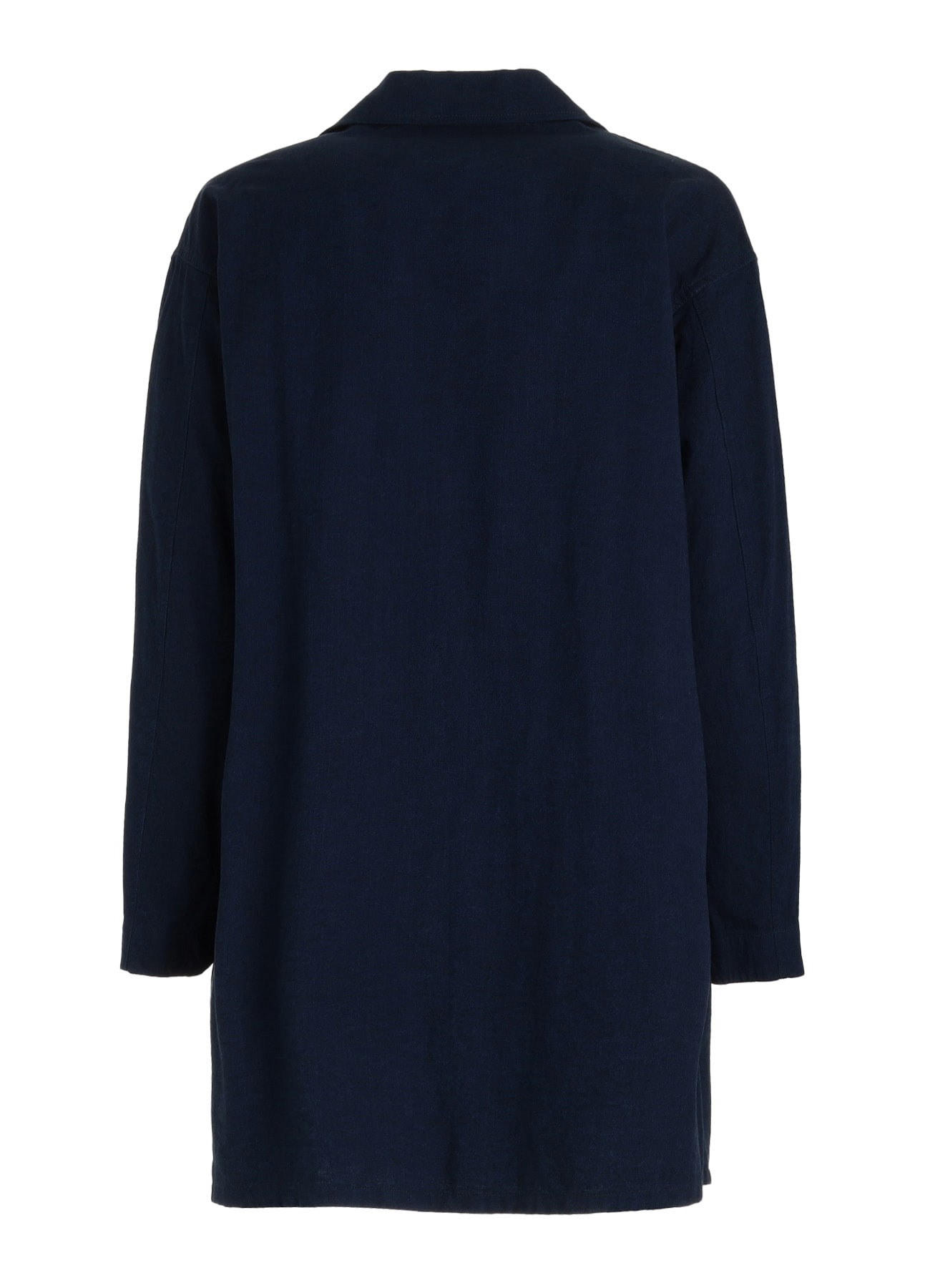 COTTON/LINEN CANVAS SOFRON OVERSIZED LONG SHIRT BLOUSON WITH WORK DETAIL