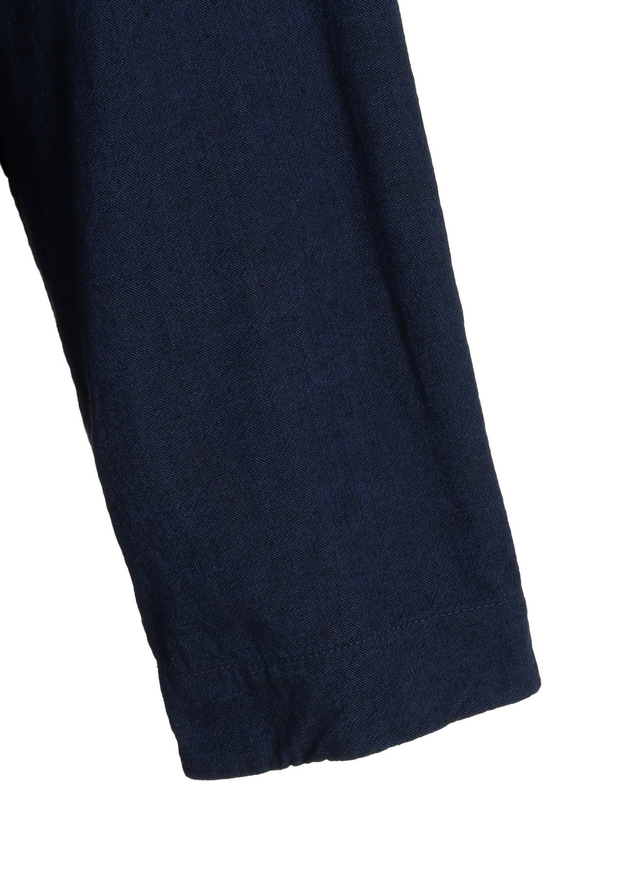 COTTON/LINEN CANVAS SOFRON OVERSIZED LONG SHIRT BLOUSON WITH WORK DETAIL