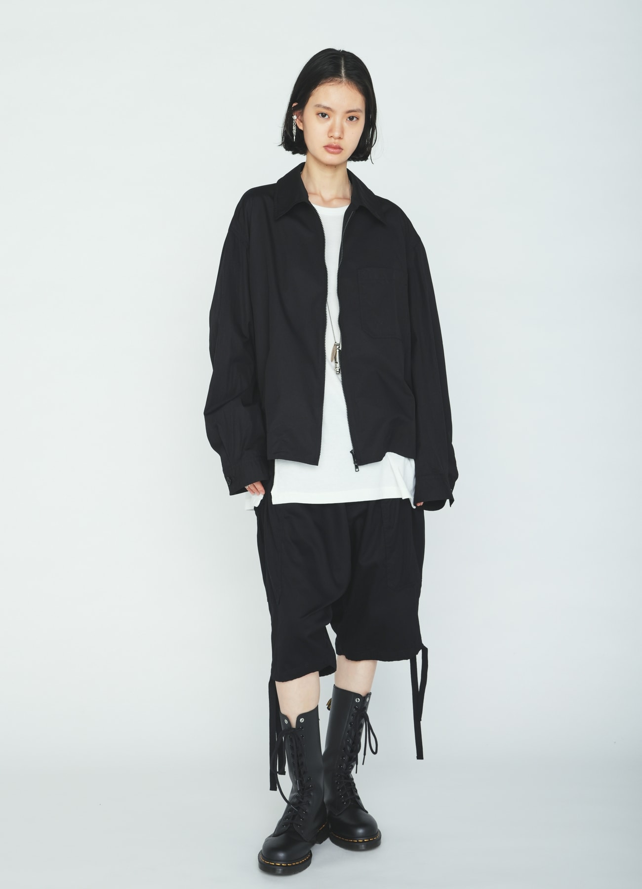 100/2 COTTON BROAD ZIP-UP BLOUSON