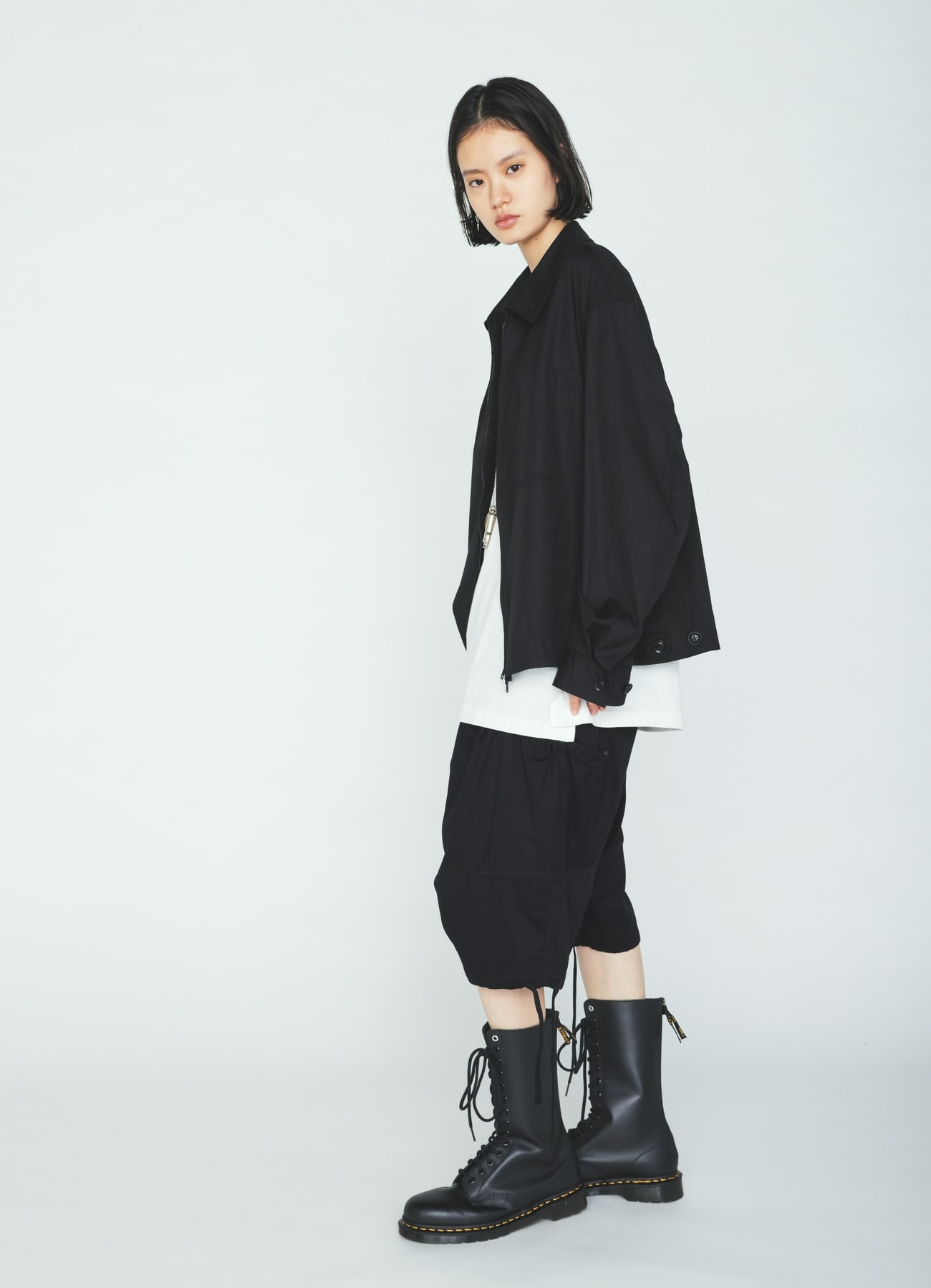 100/2 COTTON BROAD ZIP-UP BLOUSON