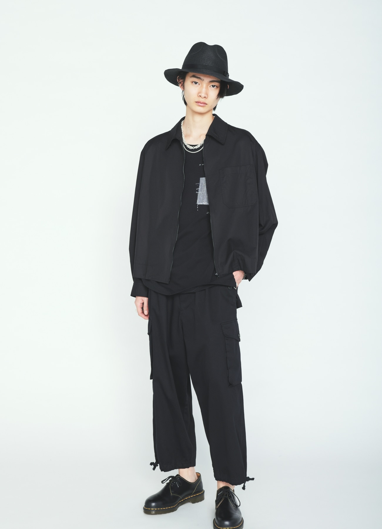100/2 COTTON BROAD ZIP-UP BLOUSON