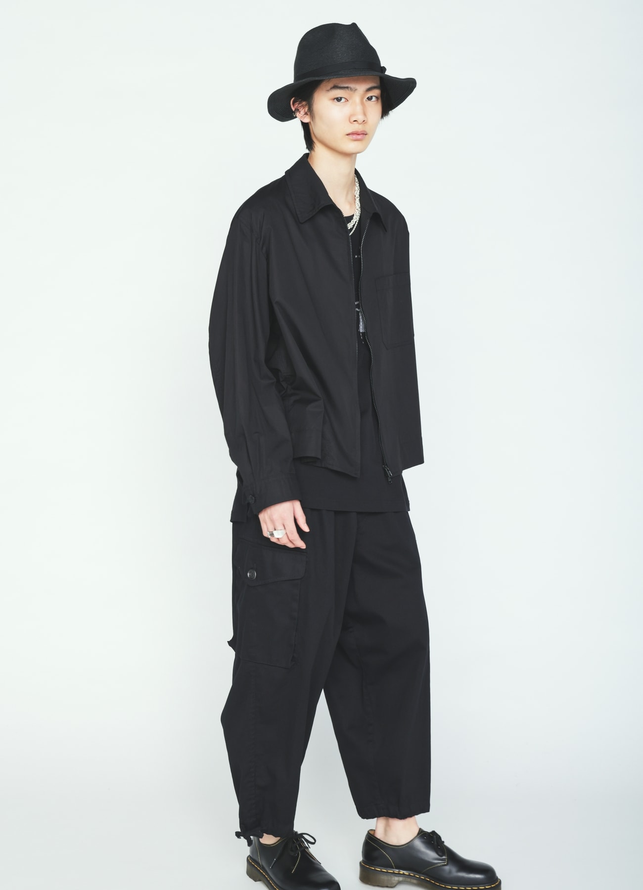 100/2 COTTON BROAD ZIP-UP BLOUSON