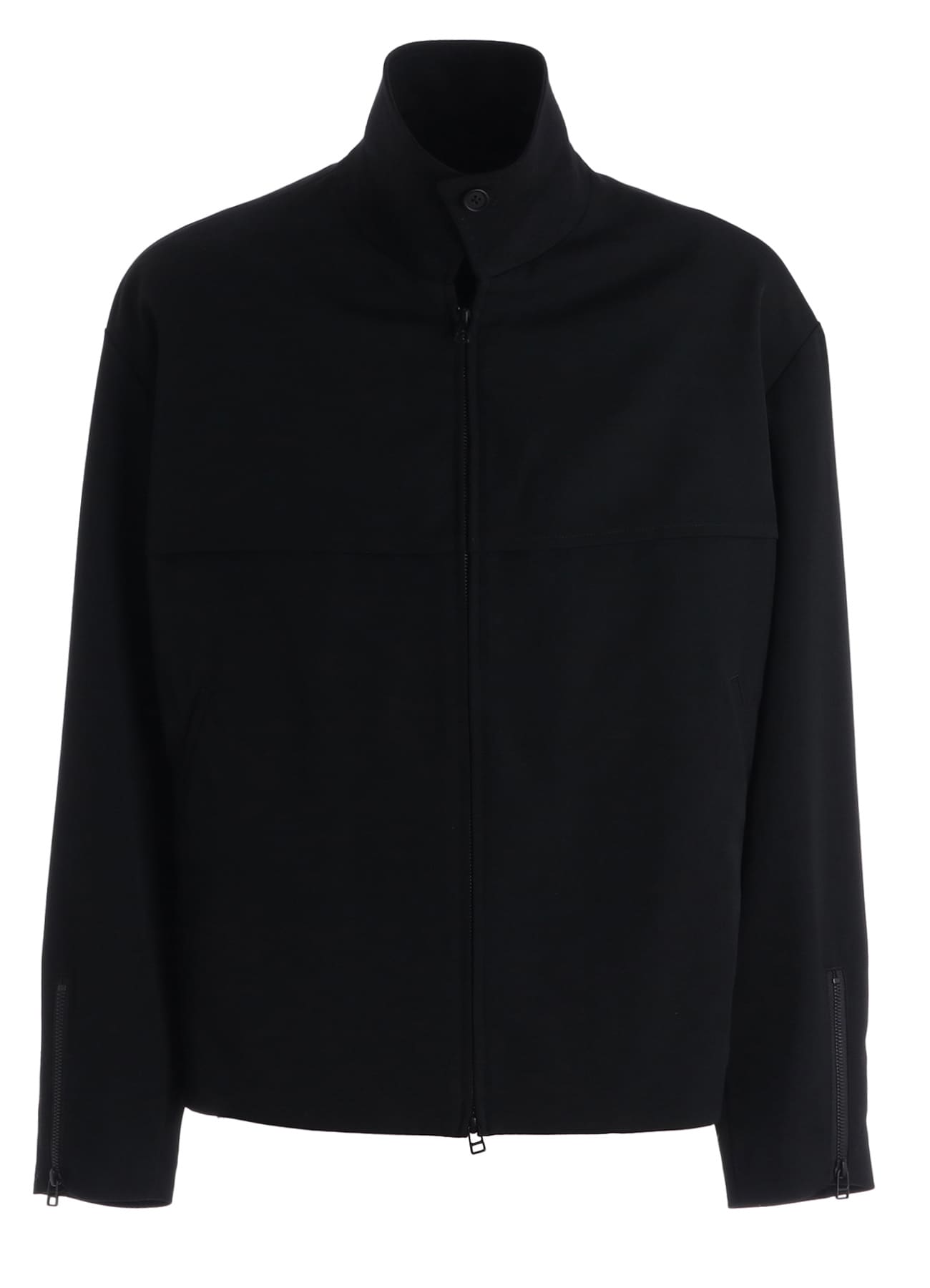 WASHER WOOL GABARDINE ZIP-UP BLOUSON