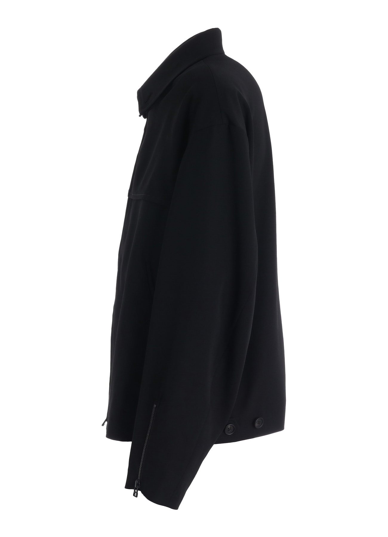 WASHER WOOL GABARDINE ZIP-UP BLOUSON