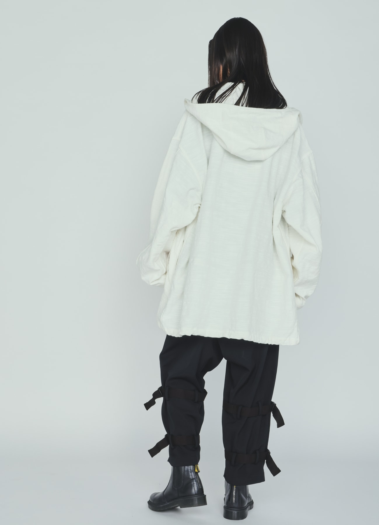 COTTON/LINEN FLOWER EMBROIDERY PARKA