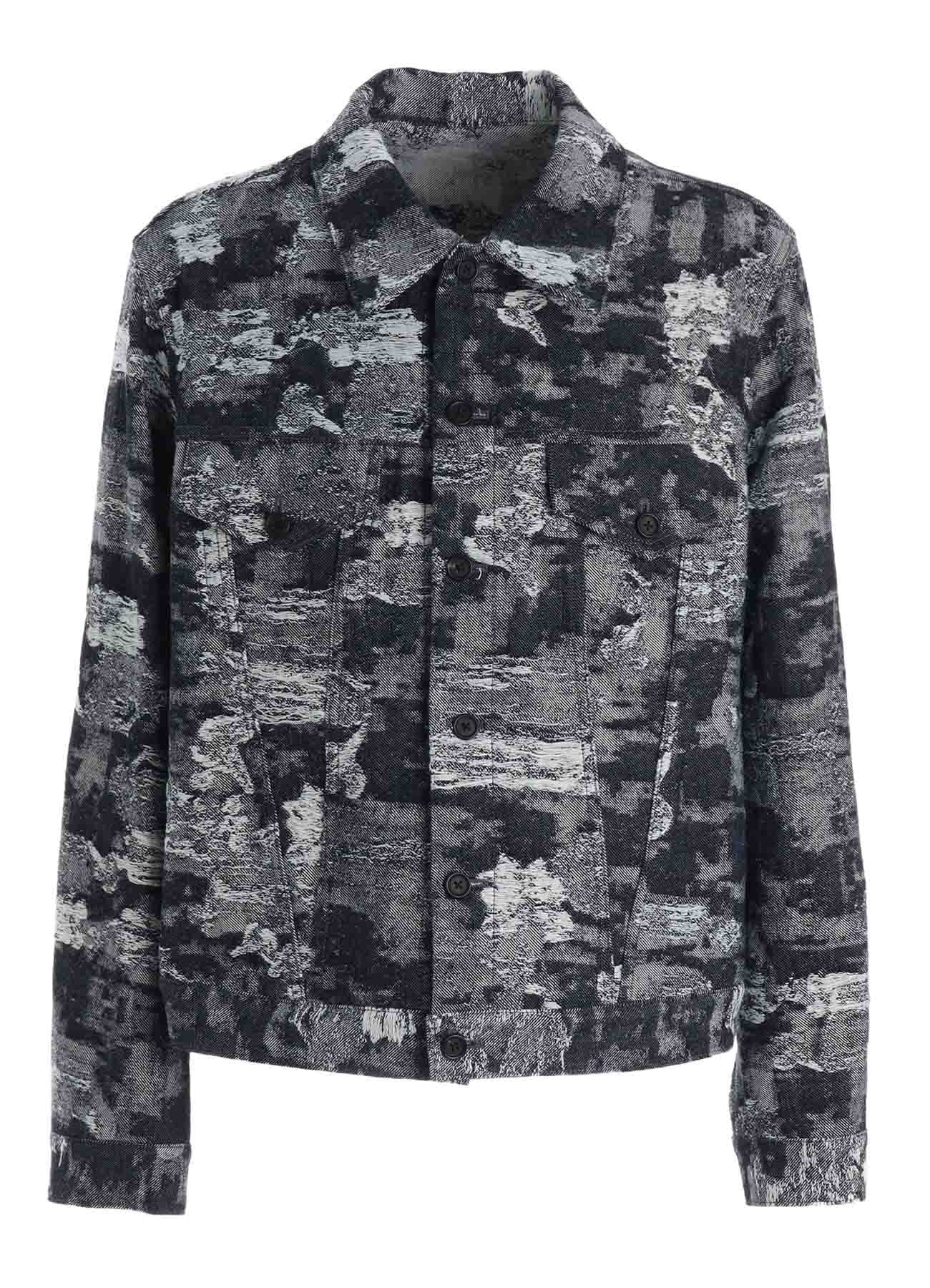 JACQUARD DENIM TRUCKER JACKET