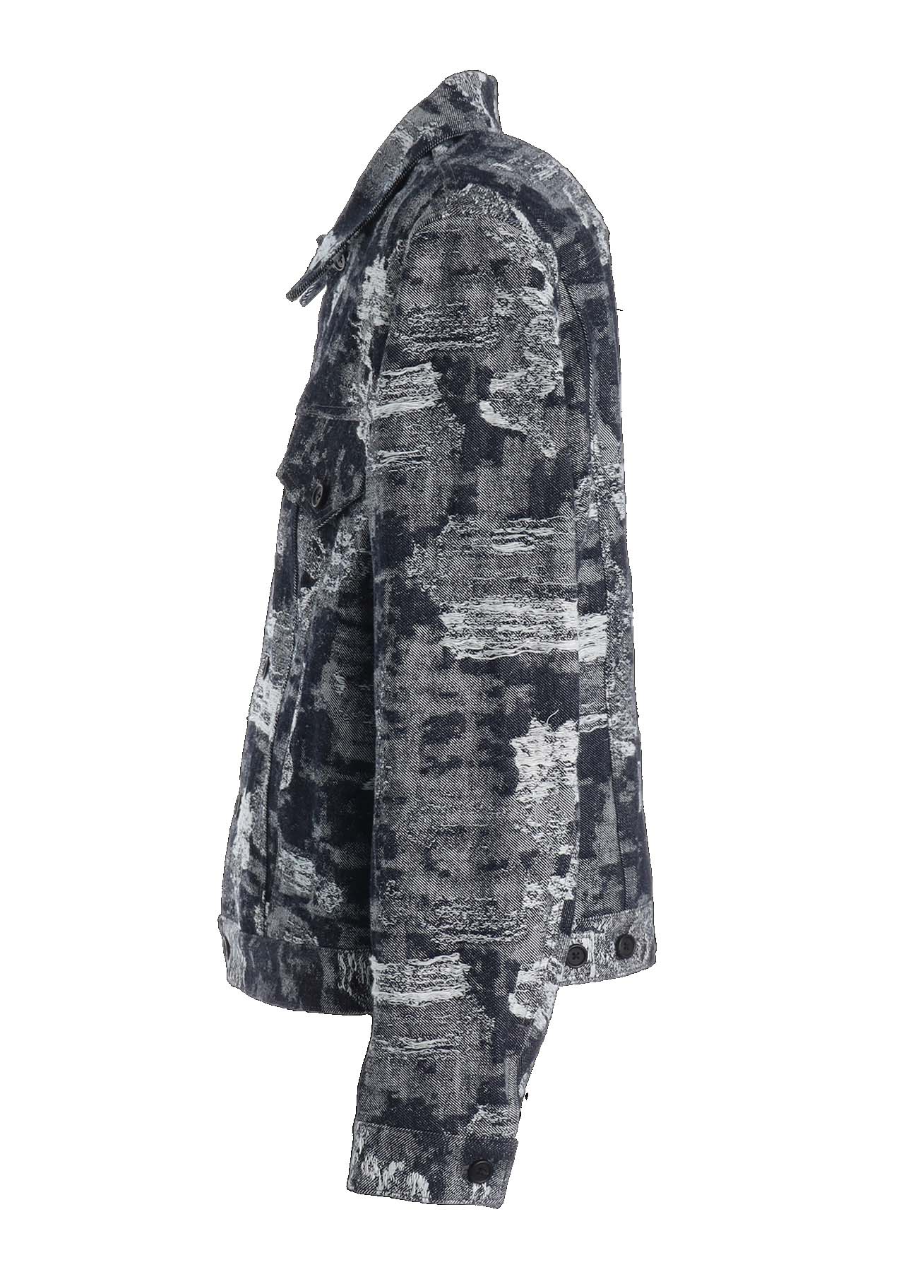 JACQUARD DENIM TRUCKER JACKET