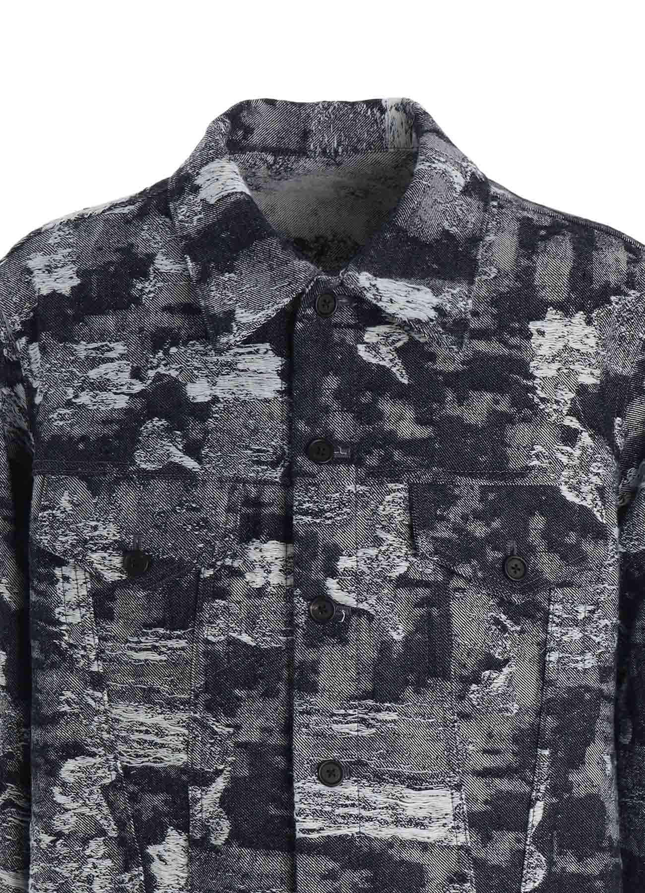 JACQUARD DENIM TRUCKER JACKET