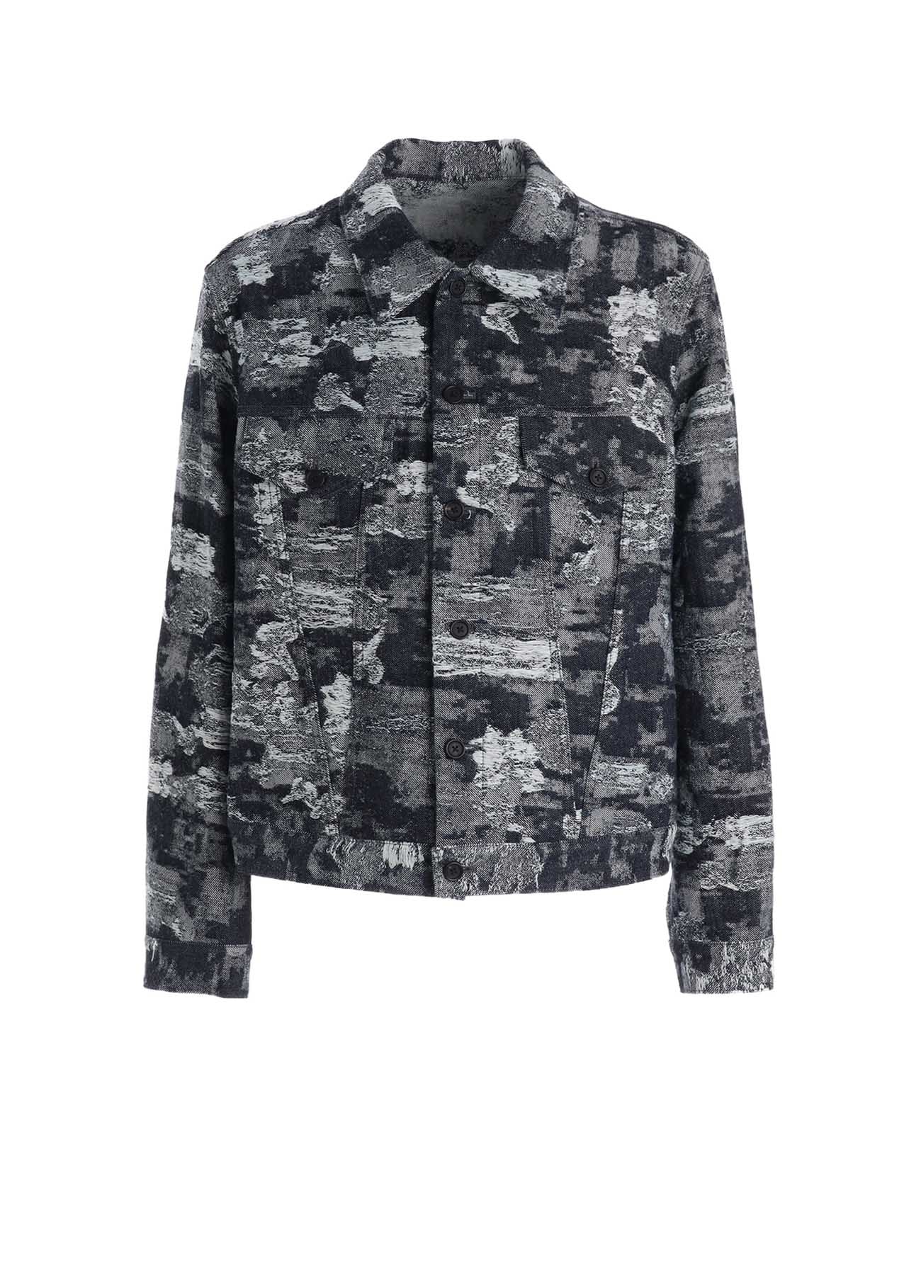 JACQUARD DENIM TRUCKER JACKET