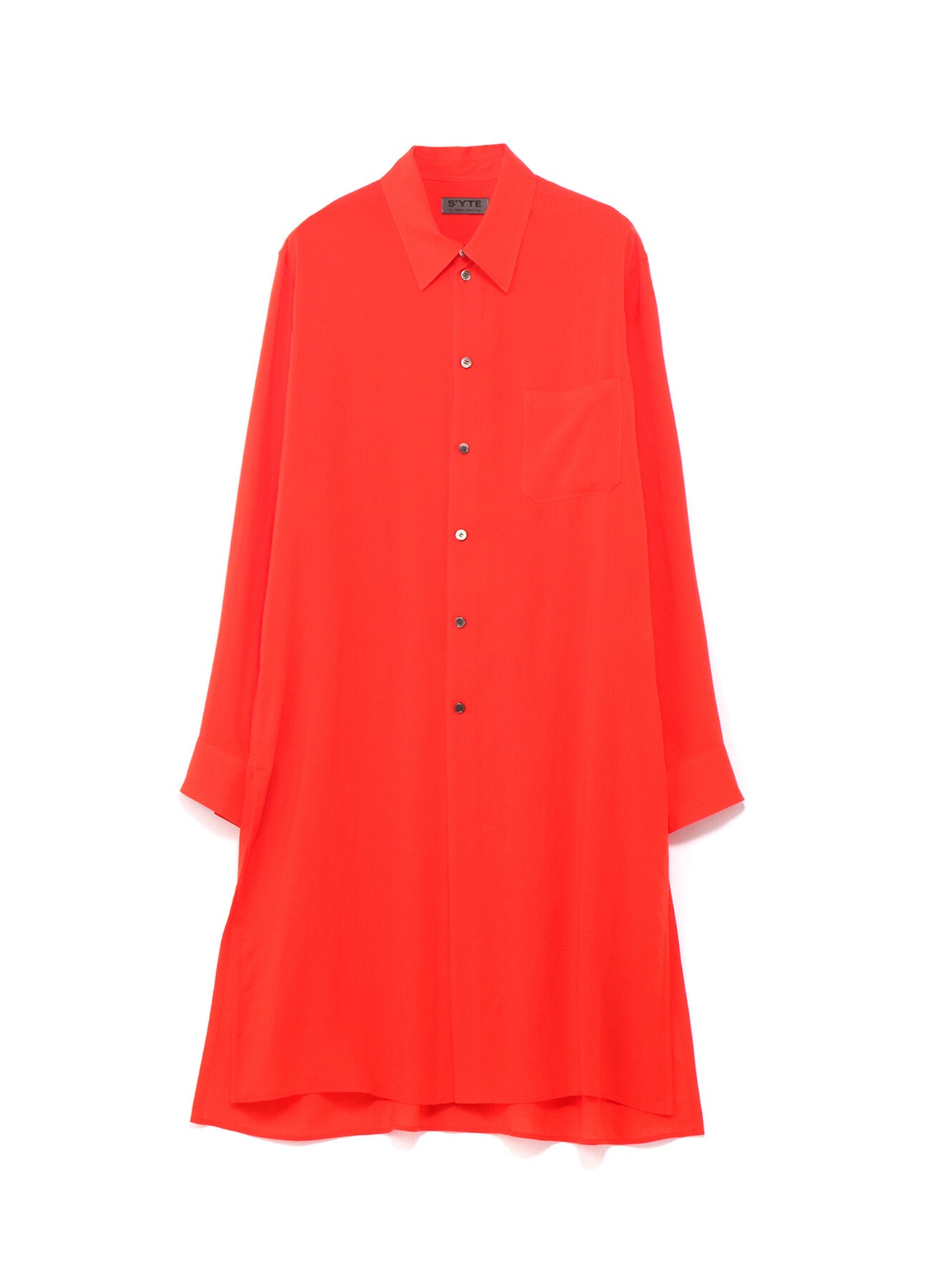 Tencel /Loan Regular Collar Long Shirt