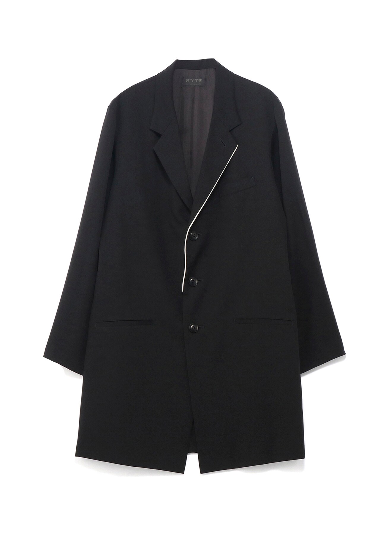 Tencel /Burberry Piping 3BS Long Jacket