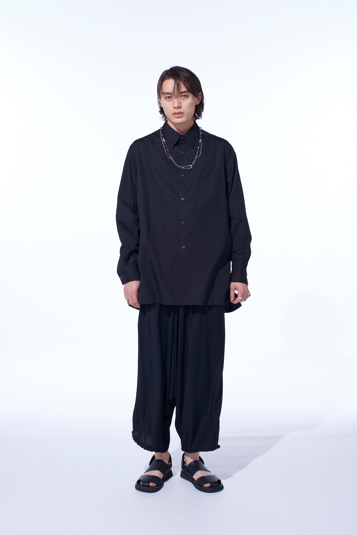 COTTON BROAD LOOSE-FIT REGULAR COLLAR SHIRT