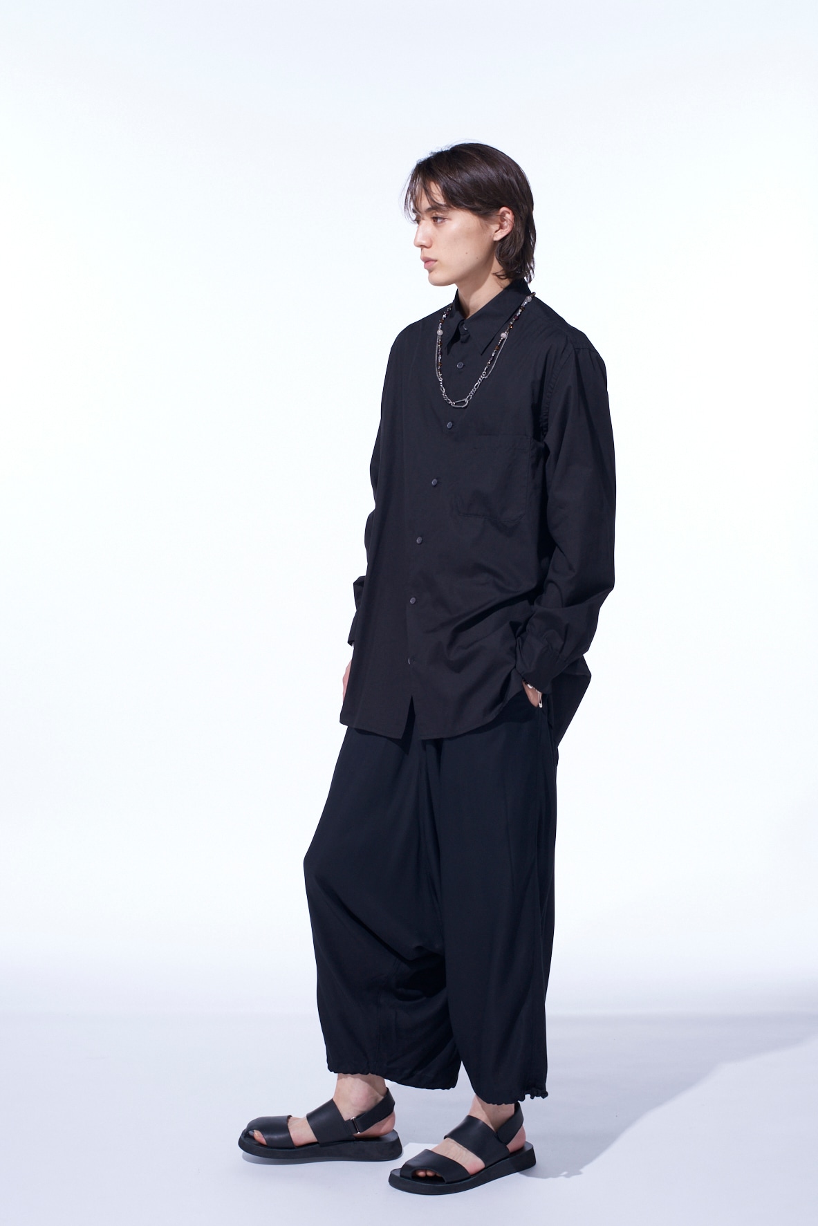 COTTON BROAD LOOSE-FIT REGULAR COLLAR SHIRT