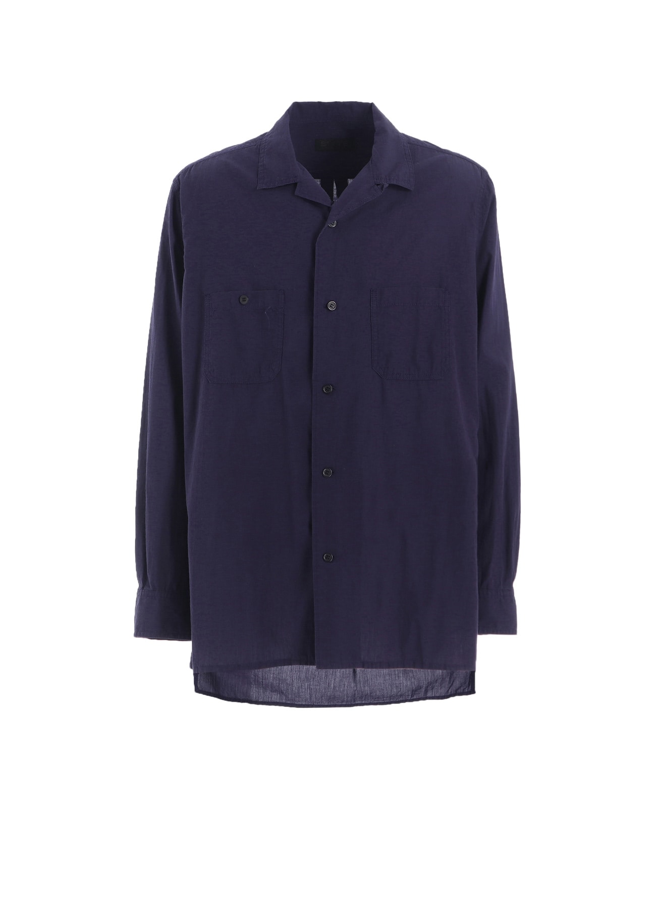 BROADCLOTH CHAMBRAY LOOSE-FIT OPEN COLLAR SHIRT