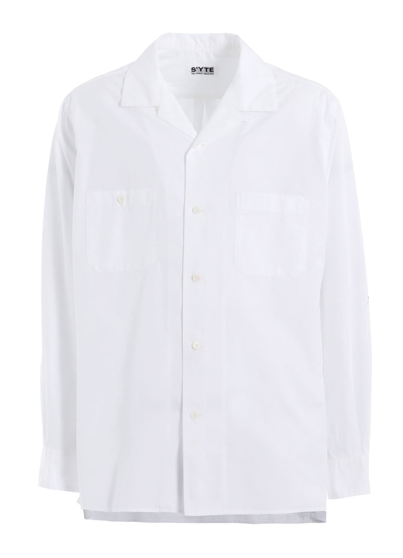 COTTON BROAD LOOSE-FIT OPEN COLLAR SHIRT
