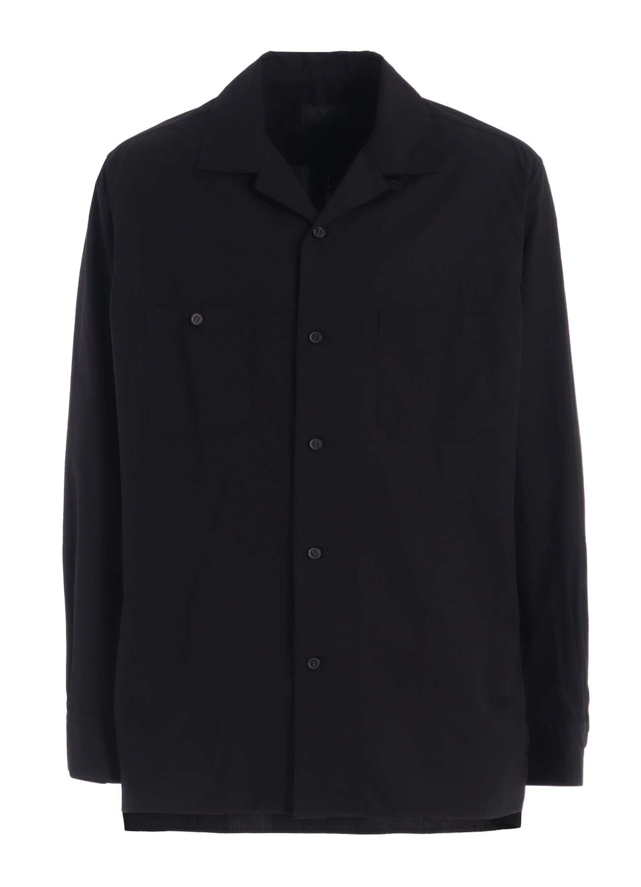 COTTON BROAD LOOSE-FIT OPEN COLLAR SHIRT