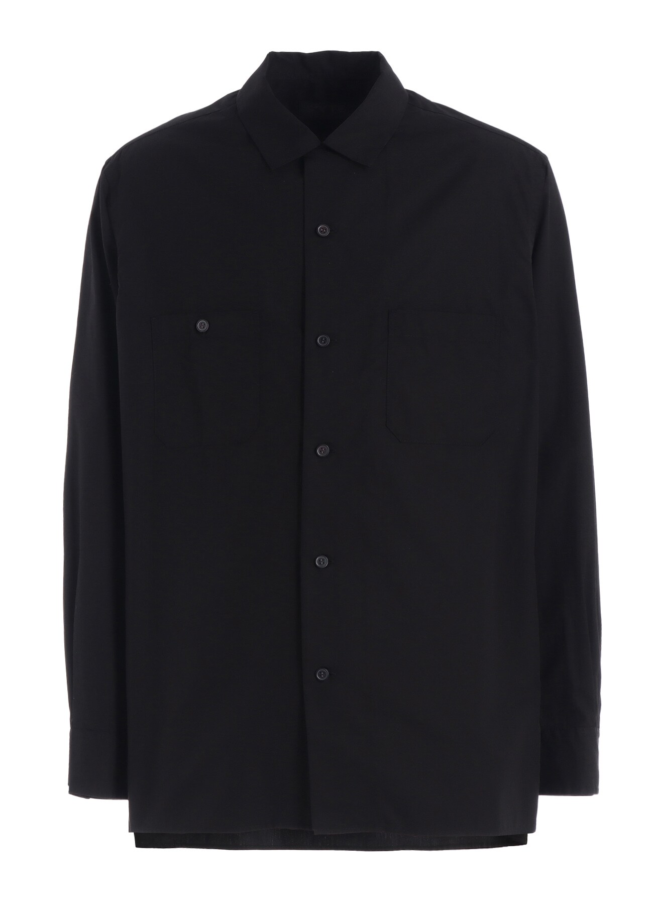 COTTON BROAD LOOSE-FIT OPEN COLLAR SHIRT