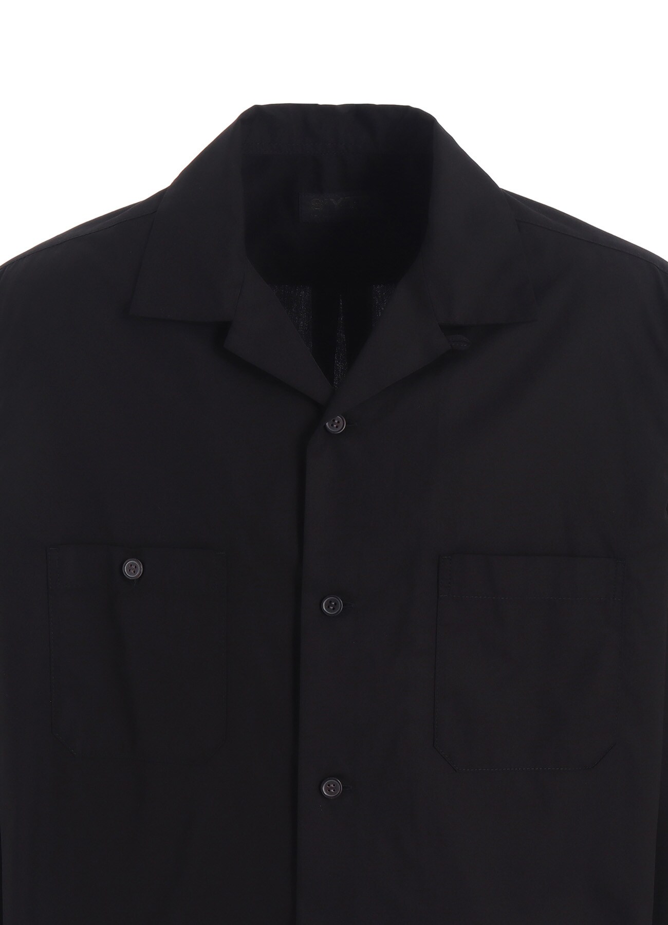 COTTON BROAD LOOSE-FIT OPEN COLLAR SHIRT