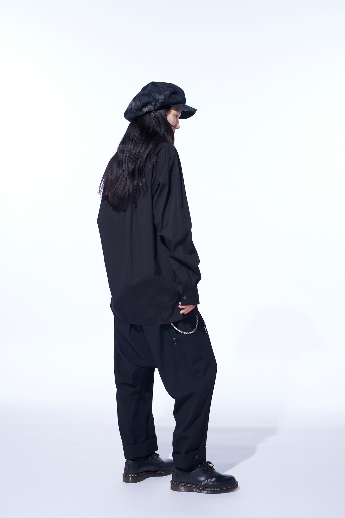 COTTON BROAD LOOSE-FIT OPEN COLLAR SHIRT