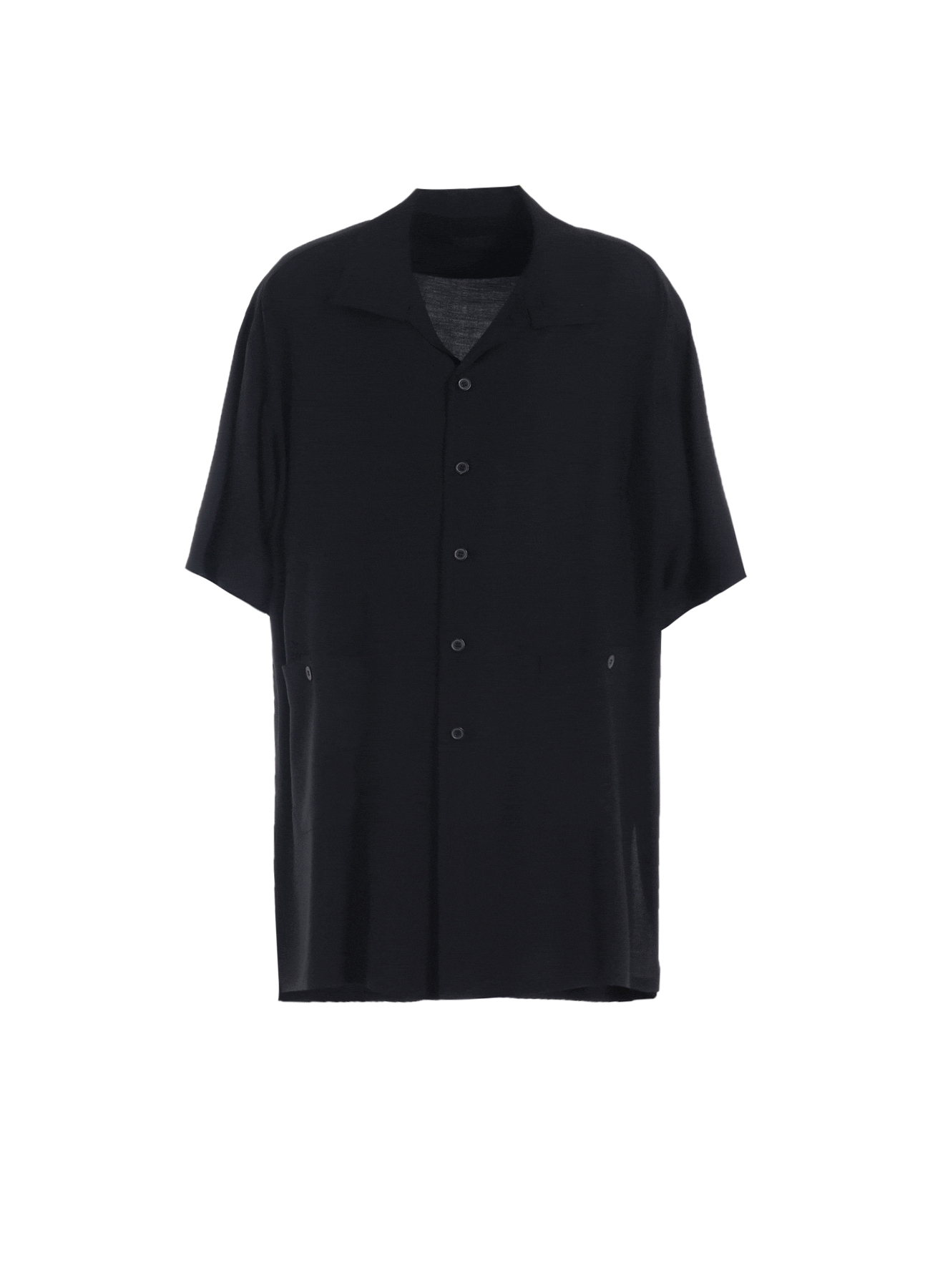 RAYON TWILL OVERSIZED STAND COLLAR SHIRT