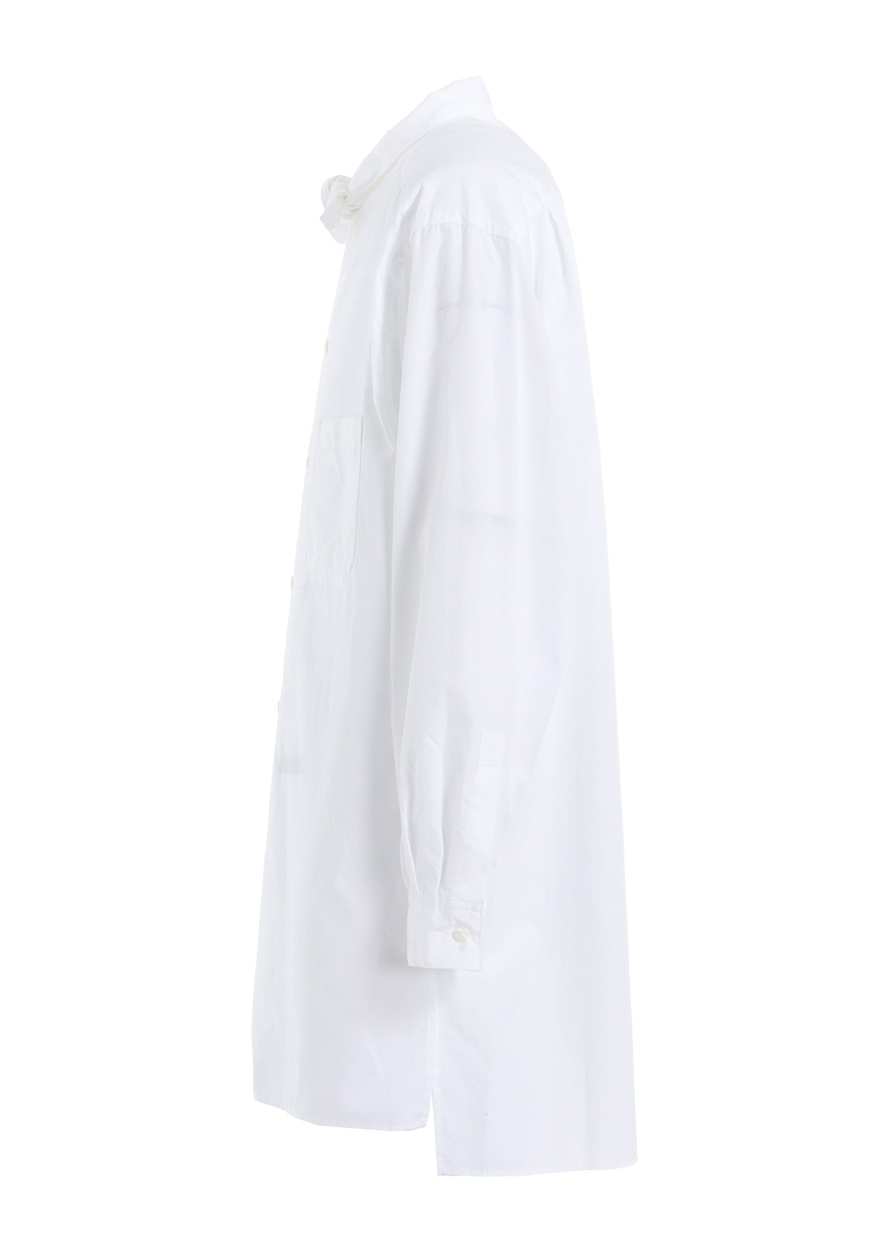 COTTON BROAD RIBBON COLLAR SHIRT