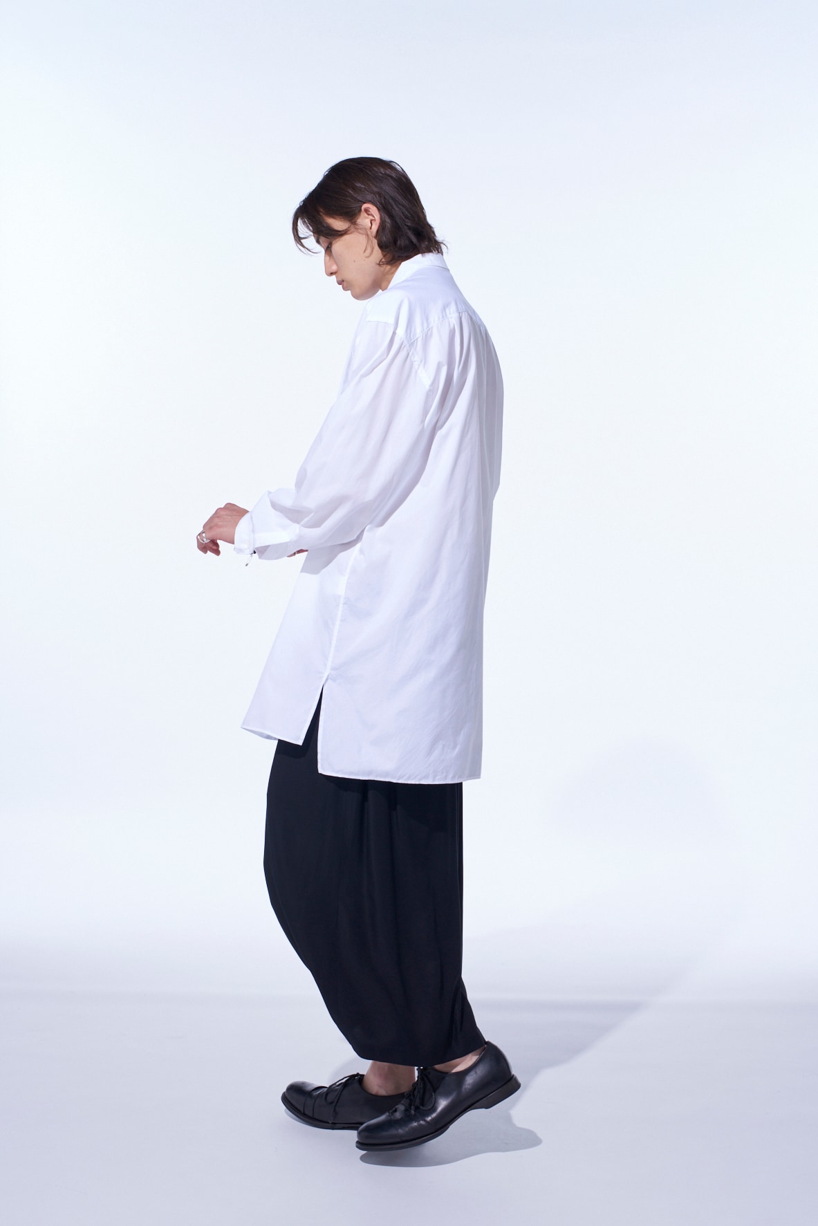 COTTON BROAD RIBBON COLLAR SHIRT(M White): S'YTE｜THE SHOP