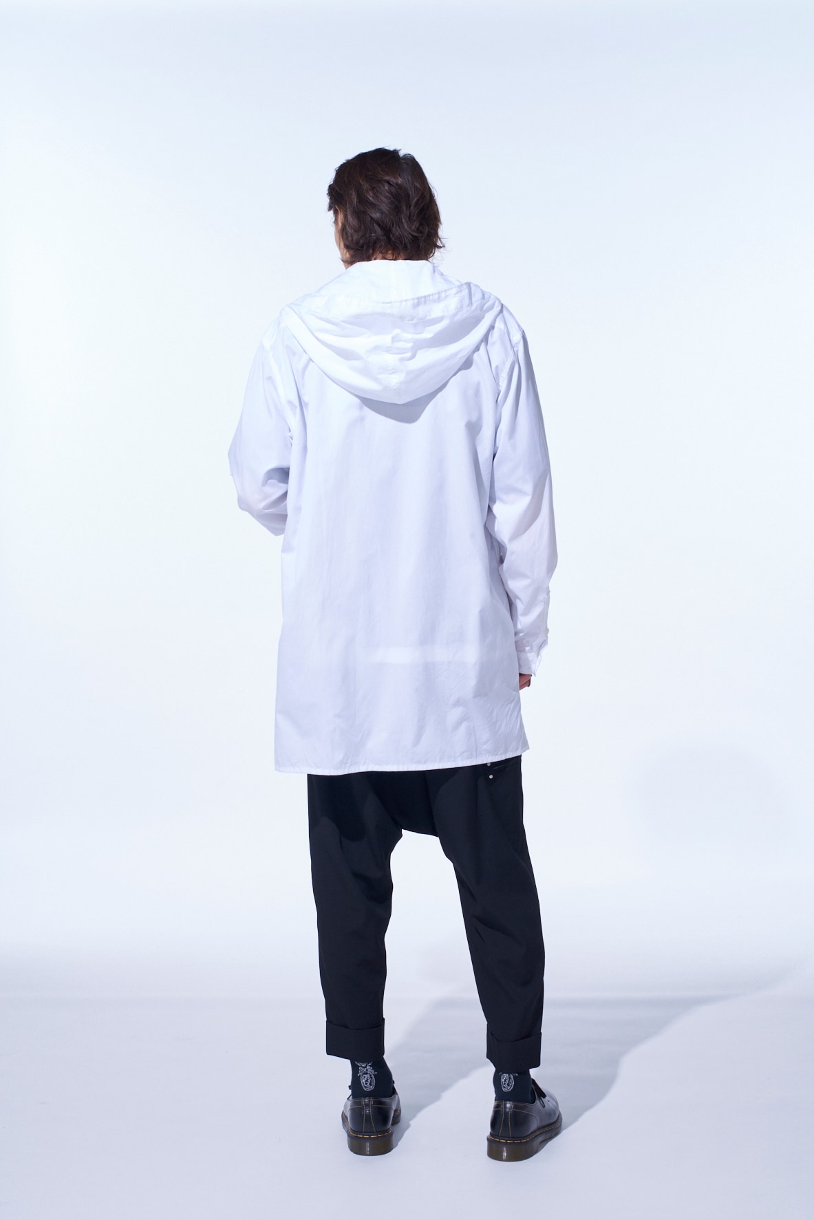 山羊 Y's BORN PRODUCT] COTTON TWILL LONG CAPE COAT(XS Black