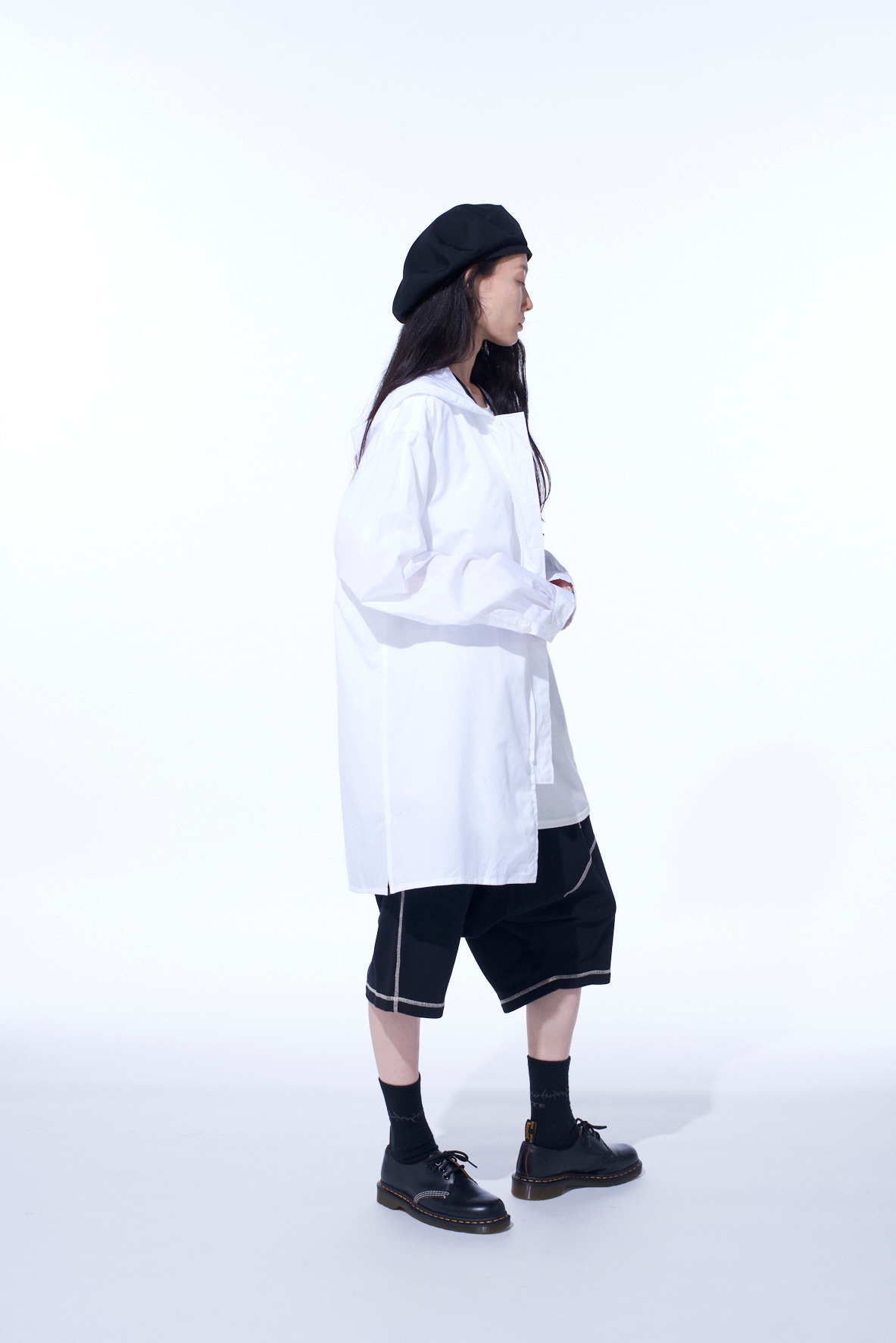 COTTON BROAD HOODED SHIRT