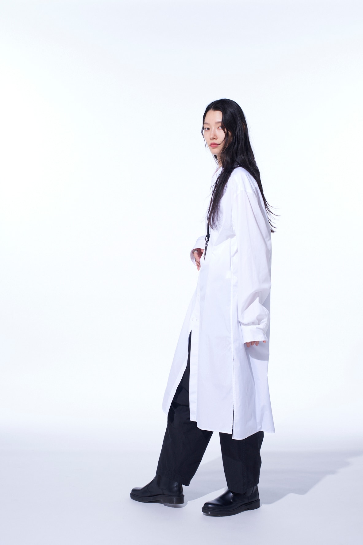 ワイズ ヨウジヤマモト しわ加工 ロング丈 リネン 薄紫 4号 L相当 ワイズ ヨウジヤマモト しわ加工 ロング丈 リネン 薄紫 4号 L